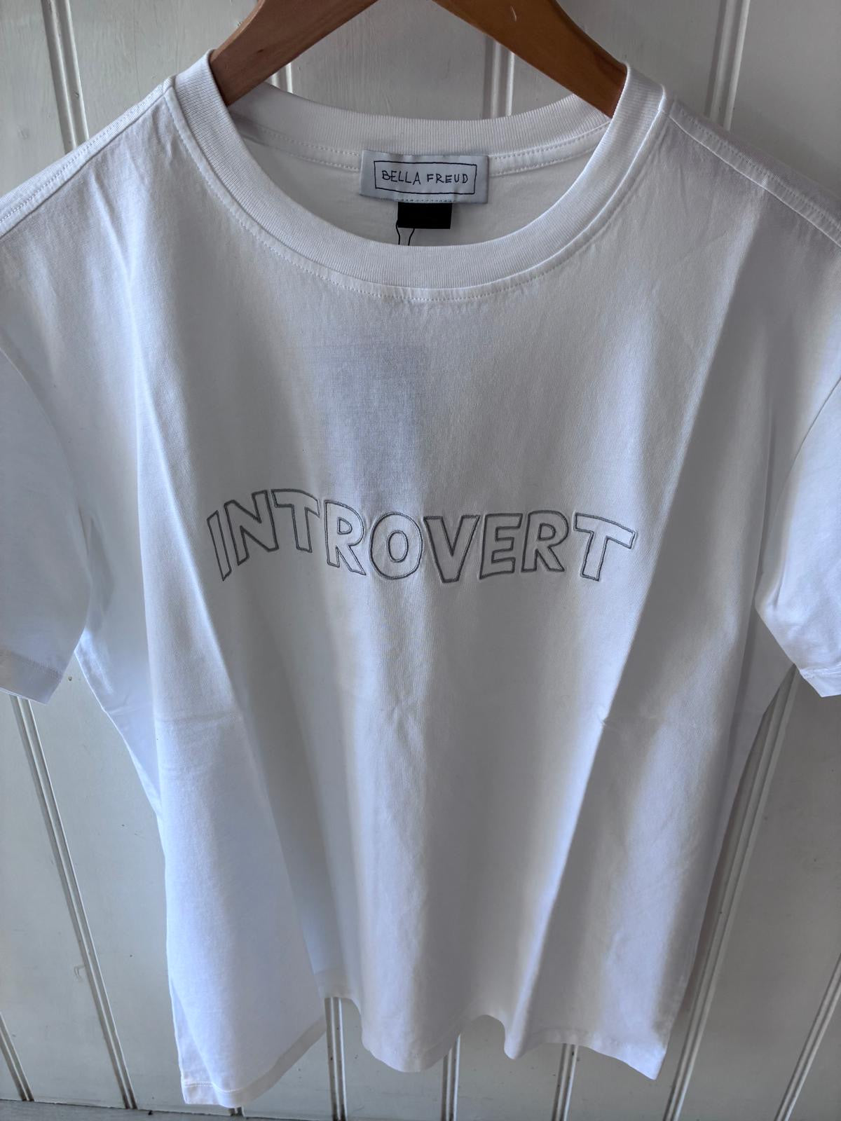 Bella Freud Introvert Unisex T Shirt in White
