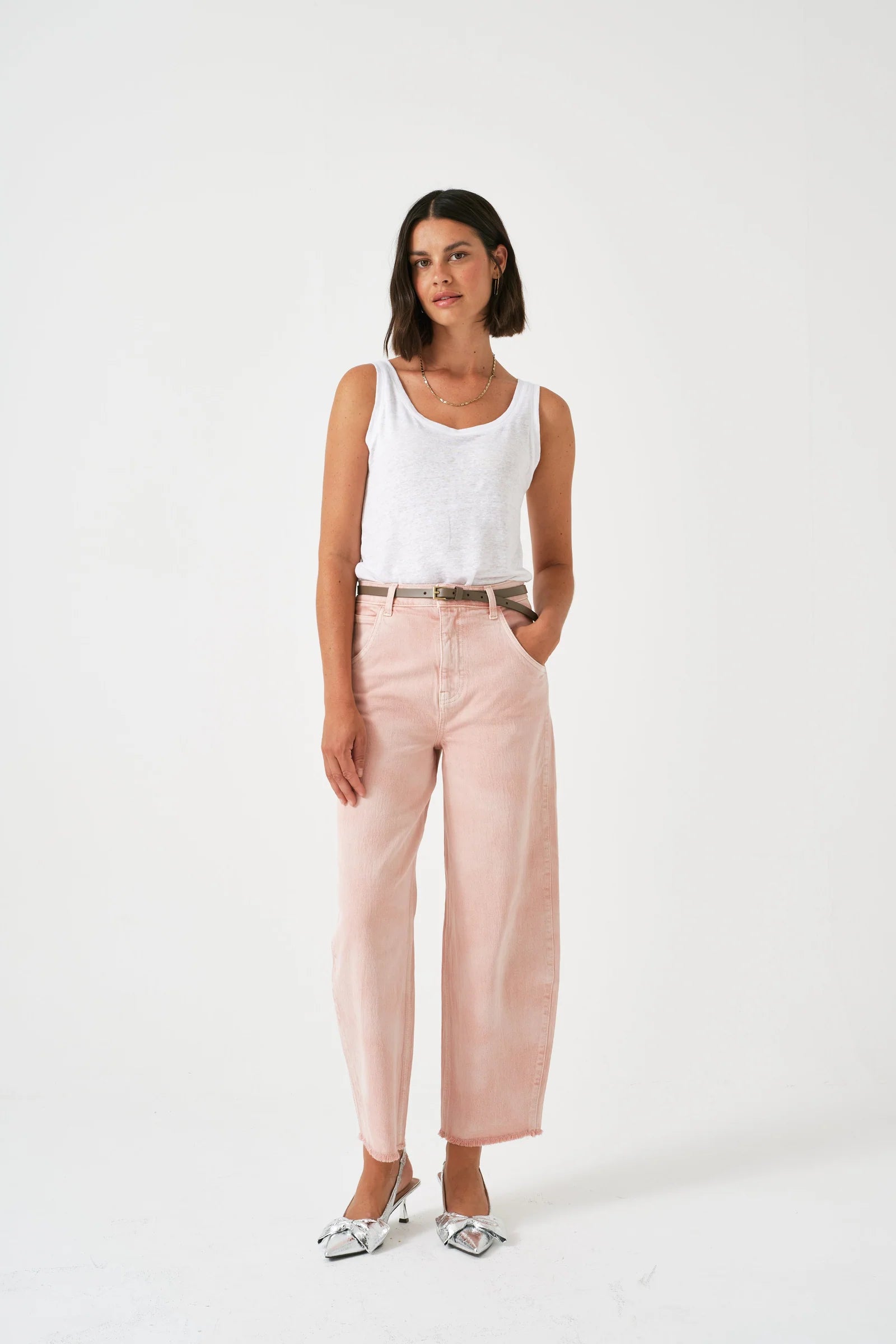 S&M Bo Jeans in Cloudy Peony Pink