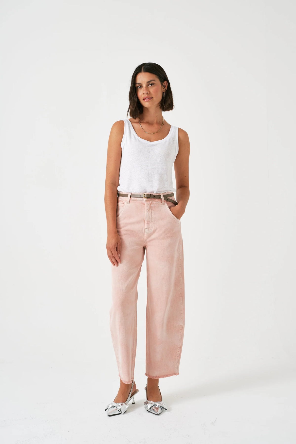 S&M Bo Jeans in Cloudy Peony Pink