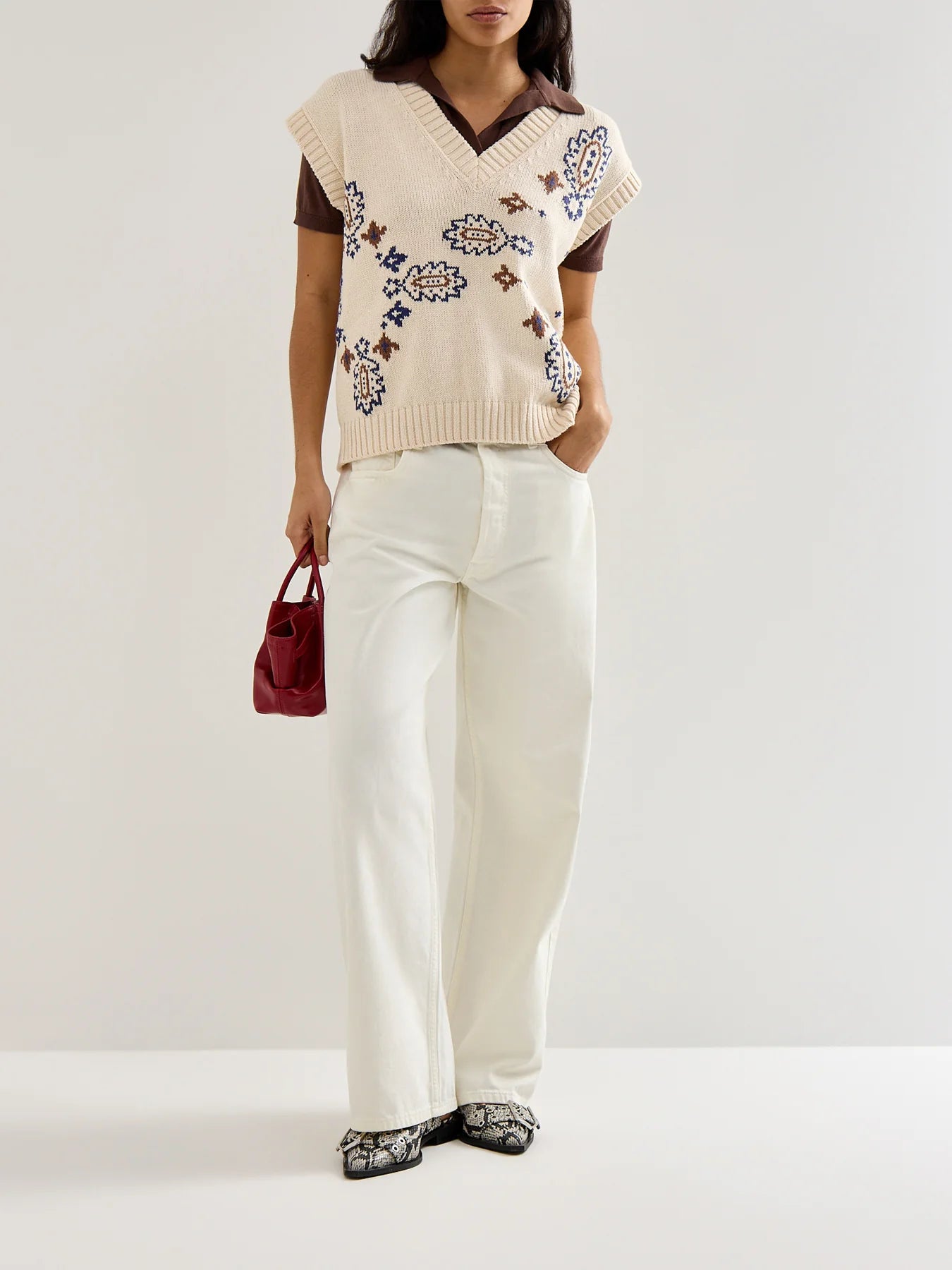 Weekend Max Mara Crusca Knit in Ivory Jacquard