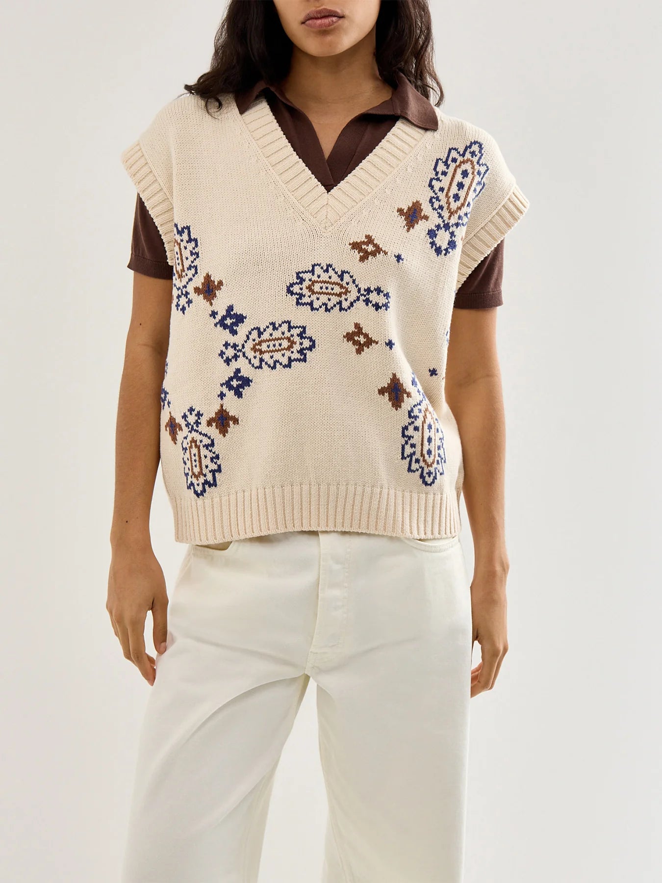 Weekend Max Mara Crusca Knit in Ivory Jacquard