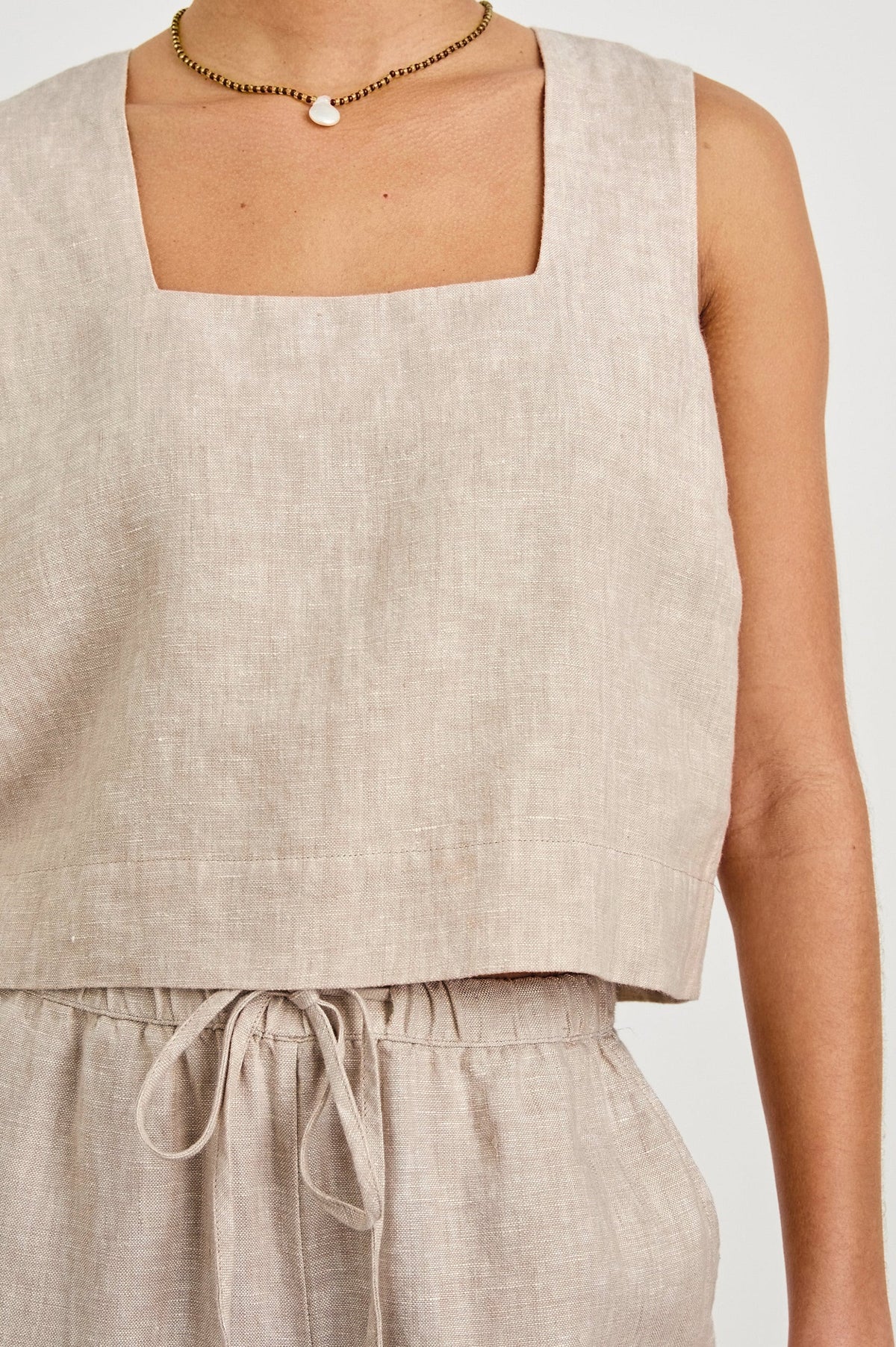 RAILS Akira Top in Heathered Flax
