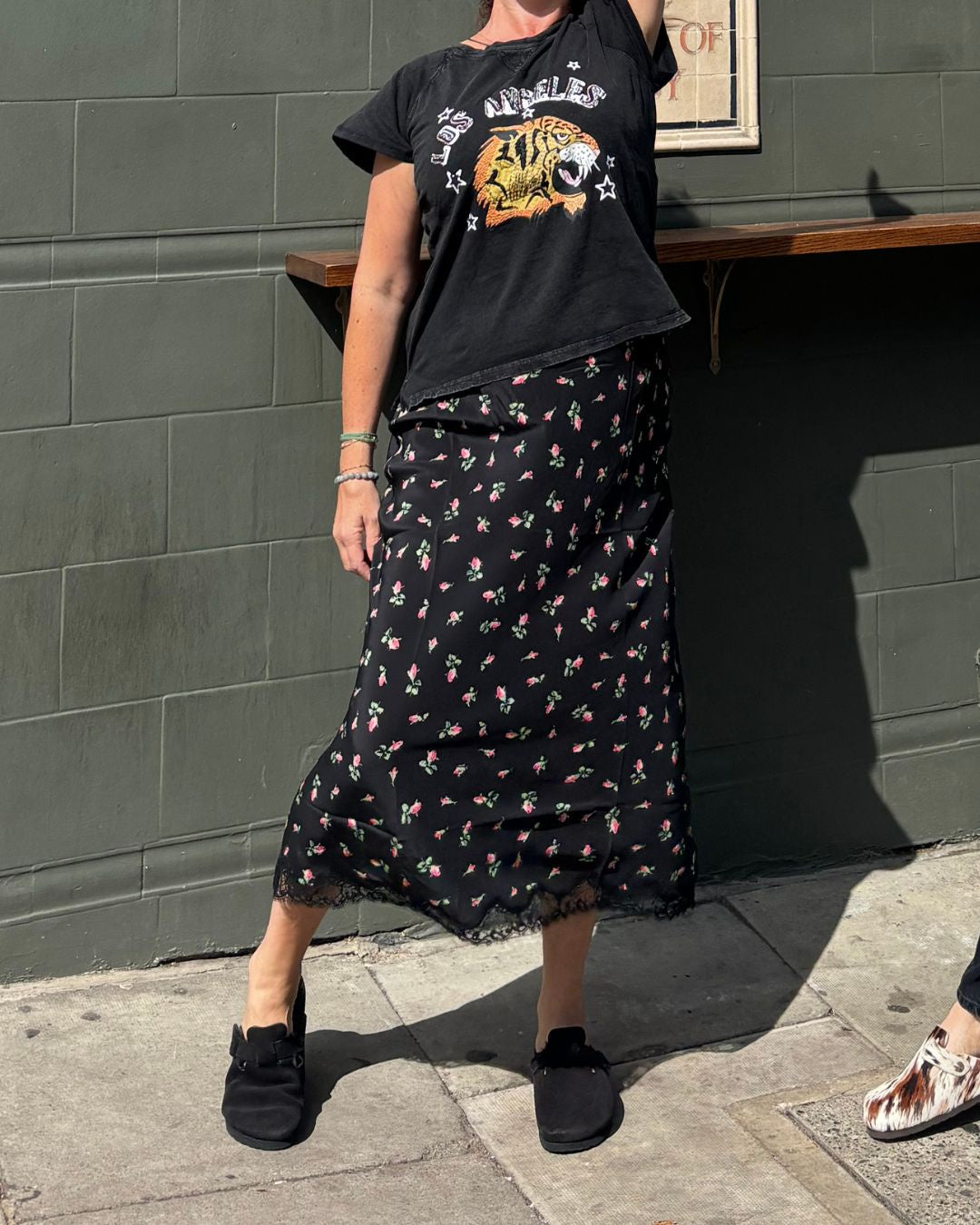 RIXO Stassie Skirt Sienna Bud Black
