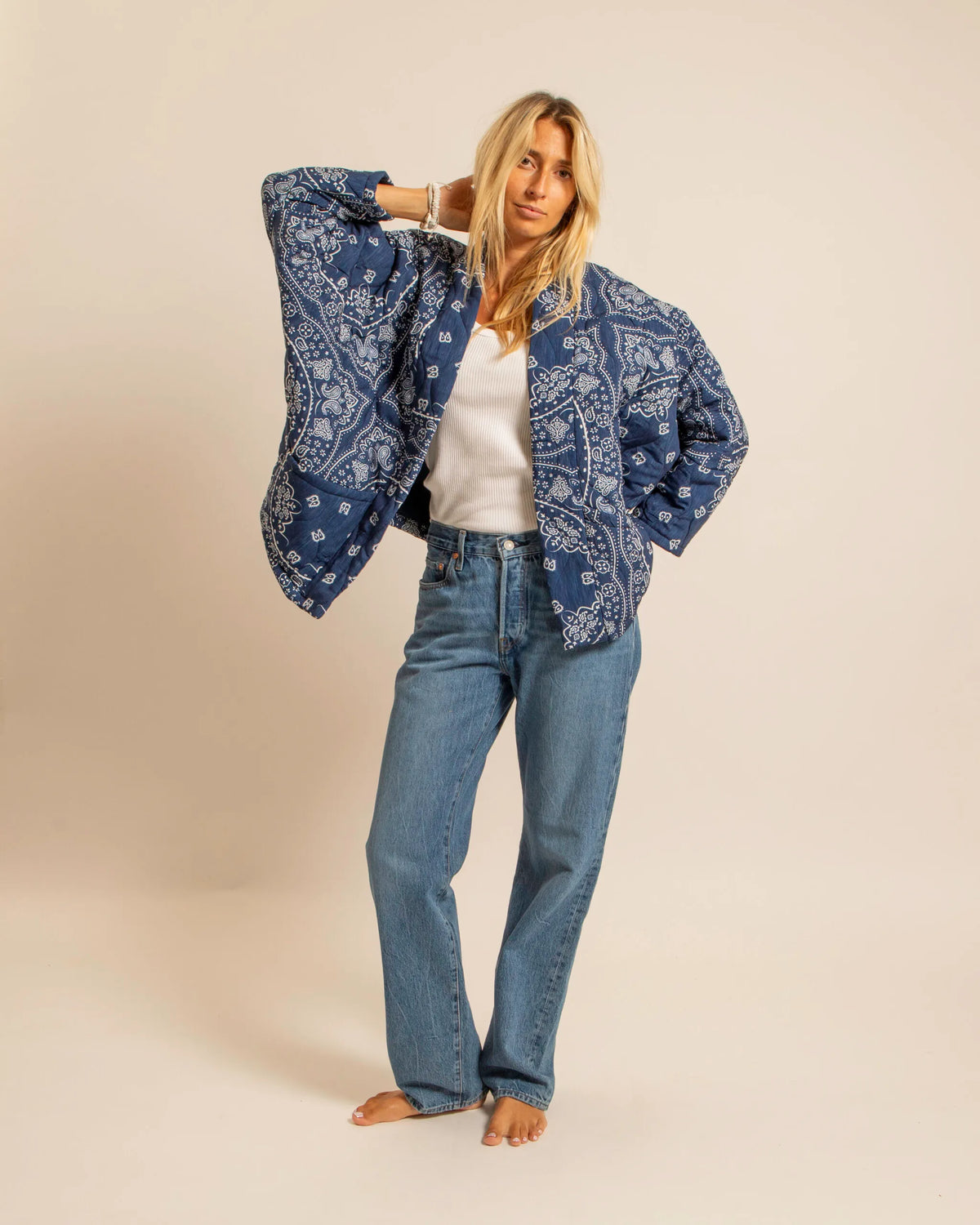 Aokyanos Chicago Bandana Jacket in Navy