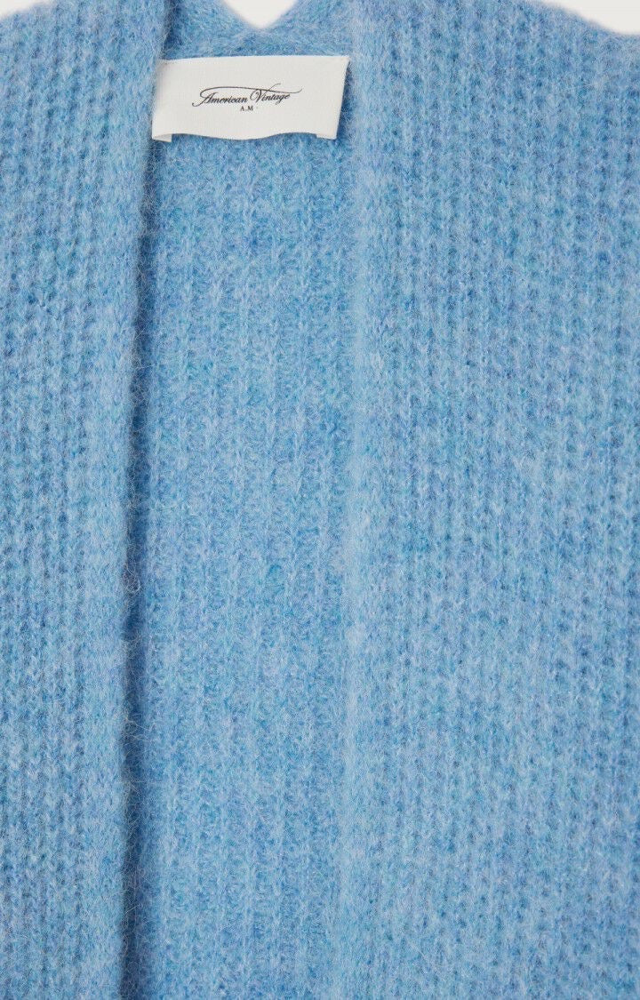 American Vintage East 19 Open Cardi in Celeste Chine