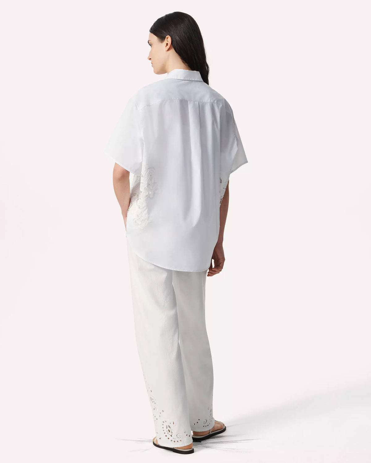 Rag & Bone Amy Lace Shirt in White