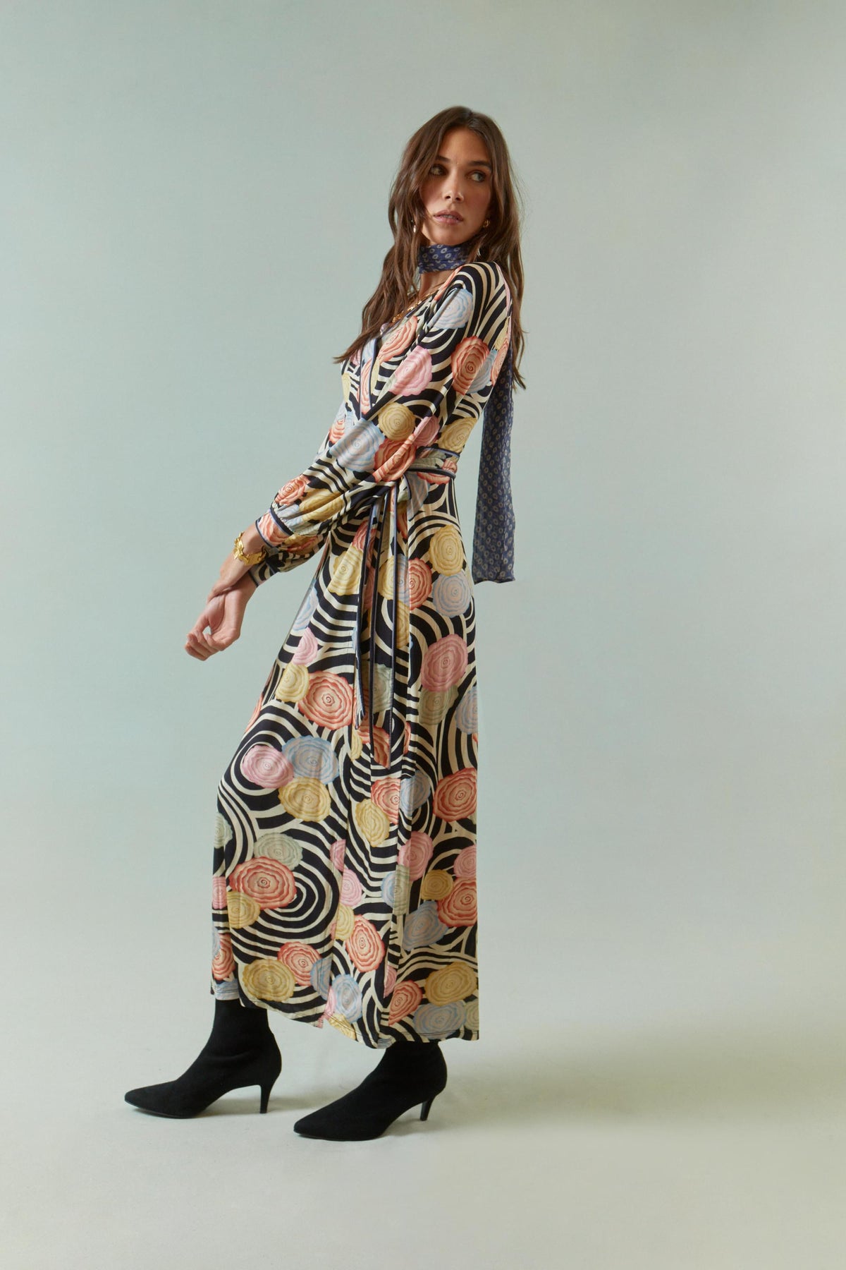 RIXO Annore Dress in Whirlpool Floral