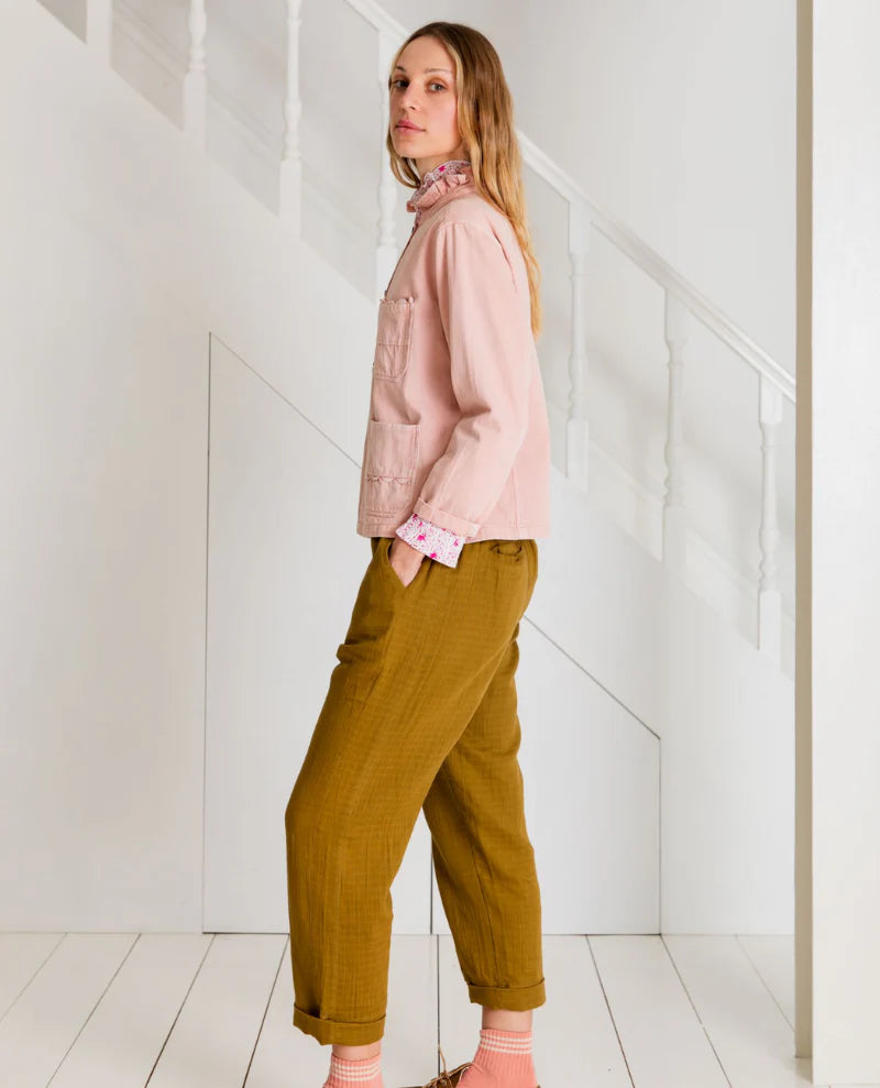 BONTE Elliott Denim Jacket in Chalk, Pink