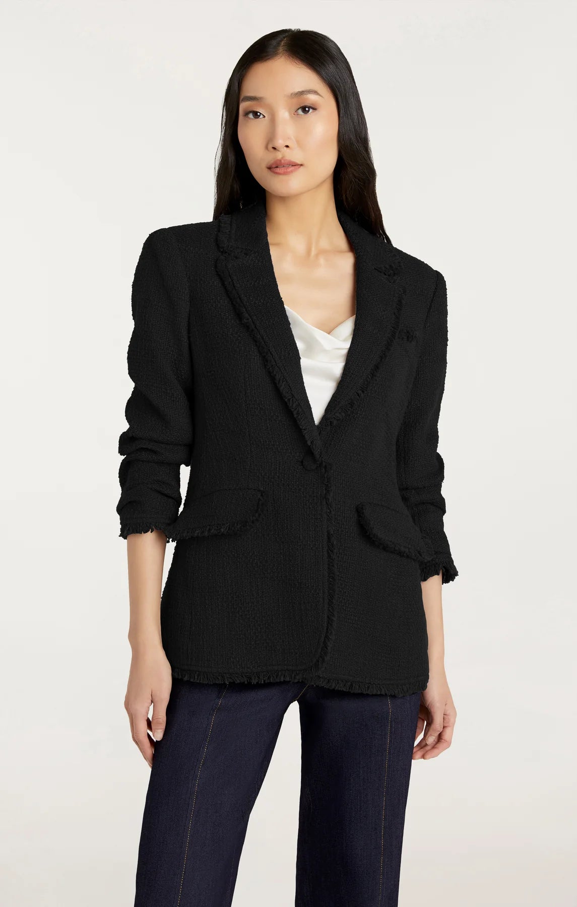 Cinq à Sept Khloe Boucle Blazer in Black
