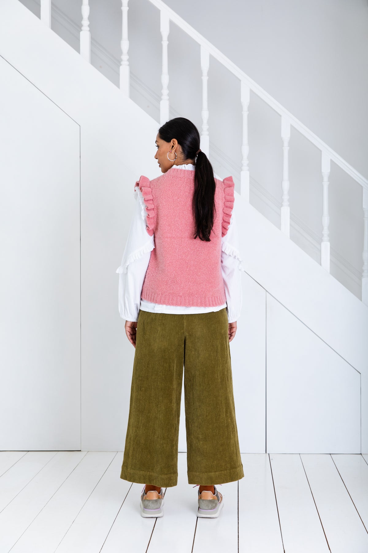 Bonte Claude Vest in Rose