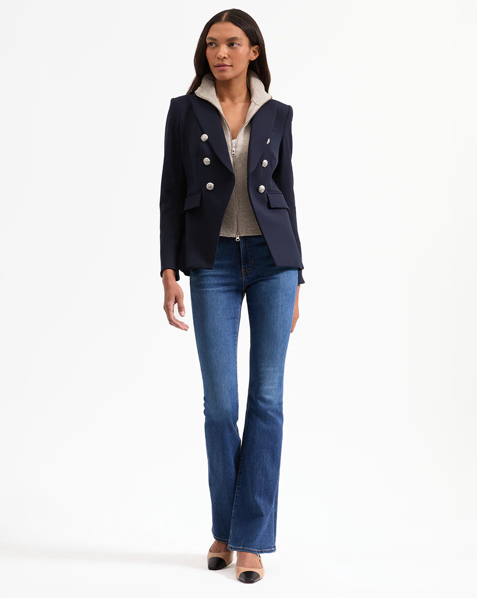 Veronica Beard Cashmere Uptown Dickey in Grey
