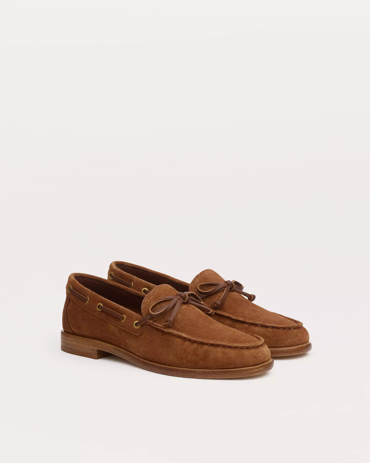 Rag & Bone Carter Boat Shoe in Umber Suede