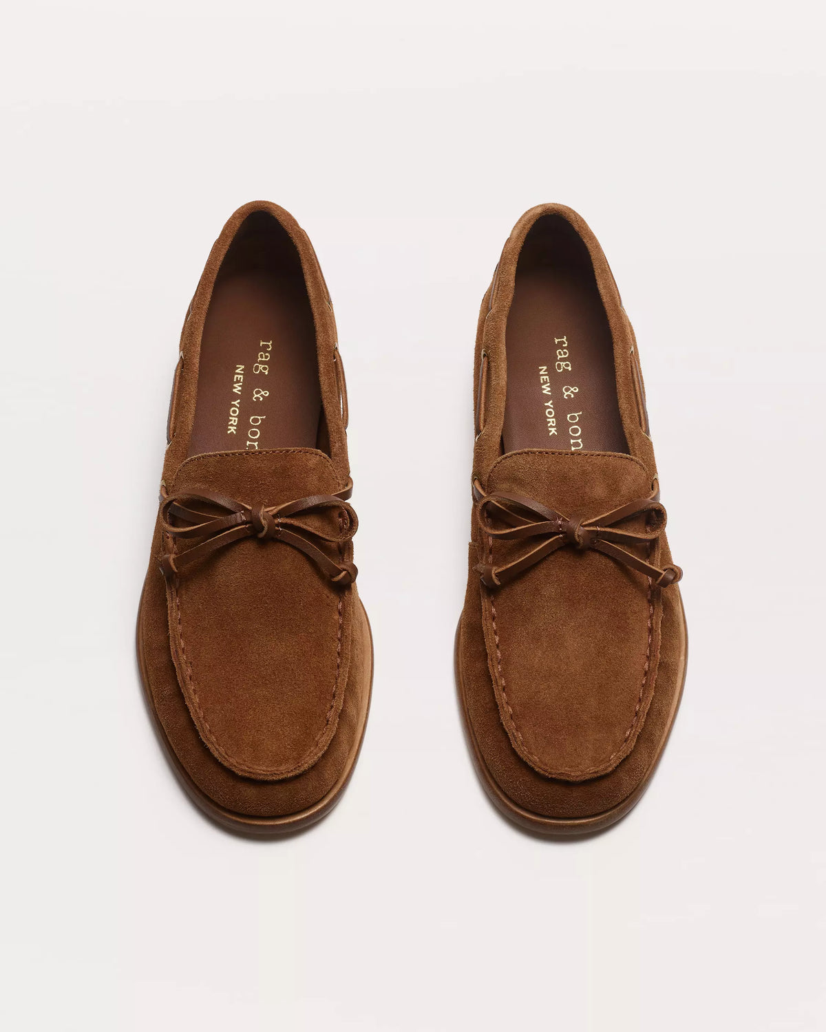 Rag & Bone Carter Boat Shoe in Umber Suede