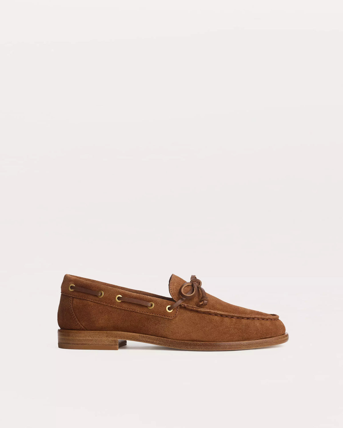 Rag & Bone Carter Boat Shoe in Umber Suede
