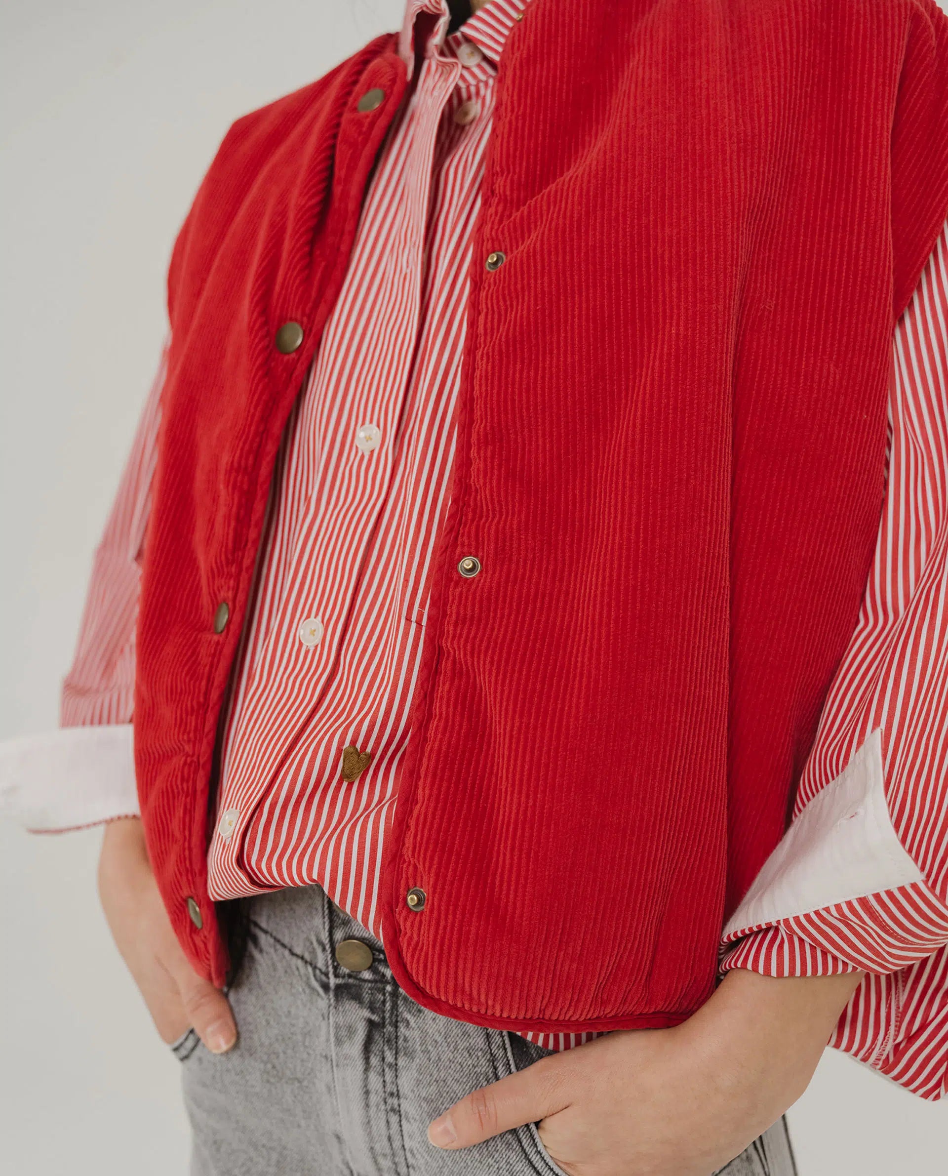 Tinsels Dacci Molly Gilet in Ruby