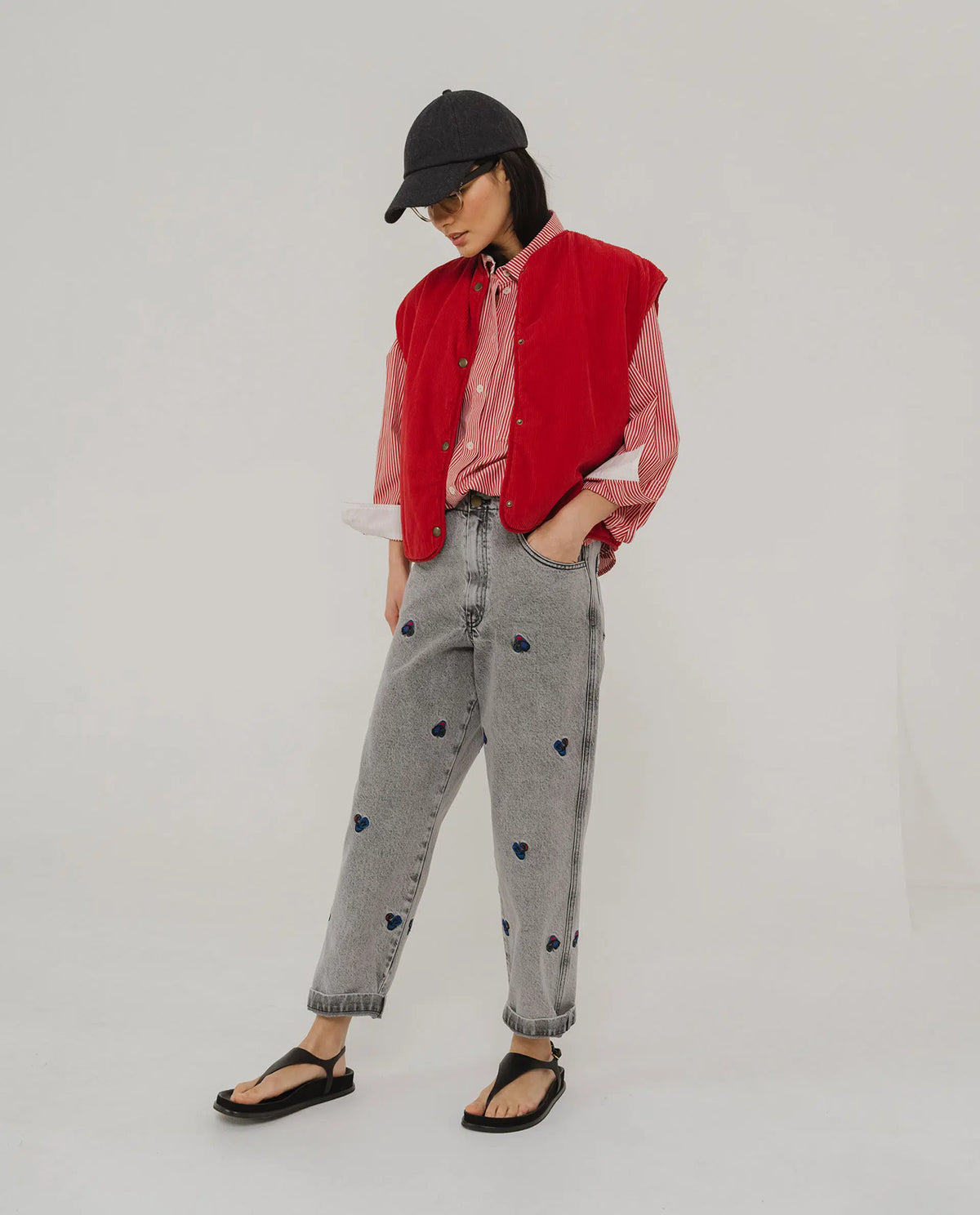 Tinsels Dacci Molly Gilet in Ruby