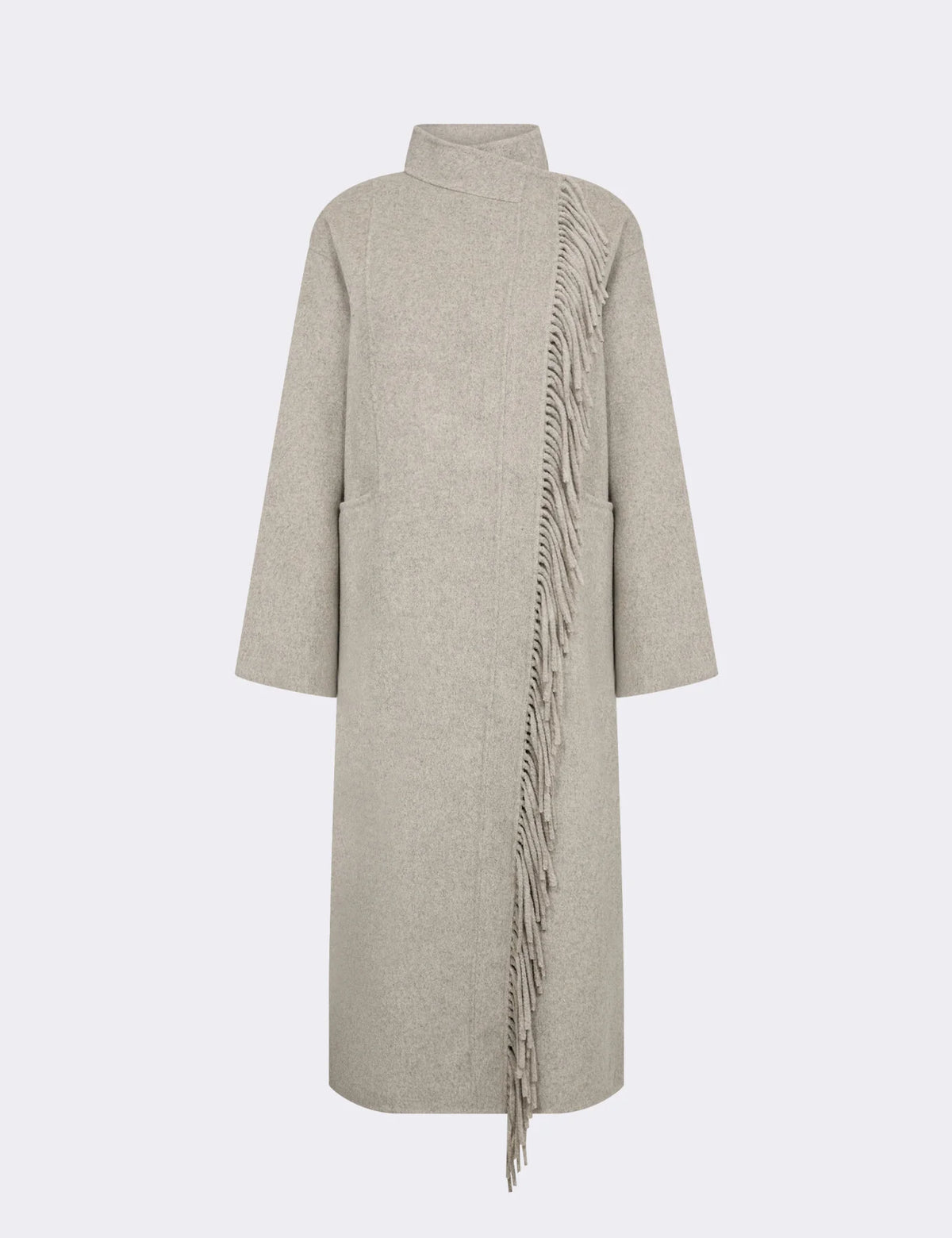 Levete Room Owa 35 Fringe Coat in Silver Grey