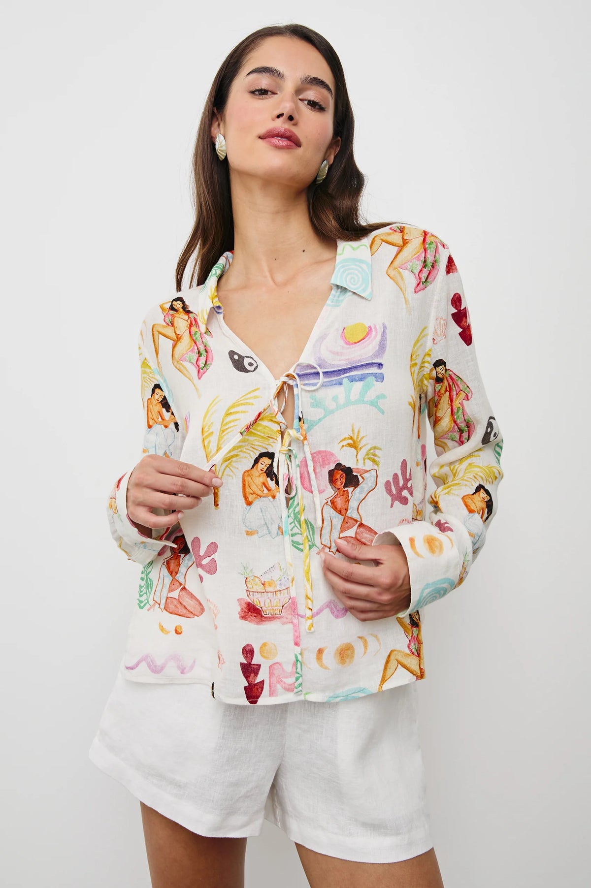 RAILS Elm Shirt in Ivory Bathing Ladies