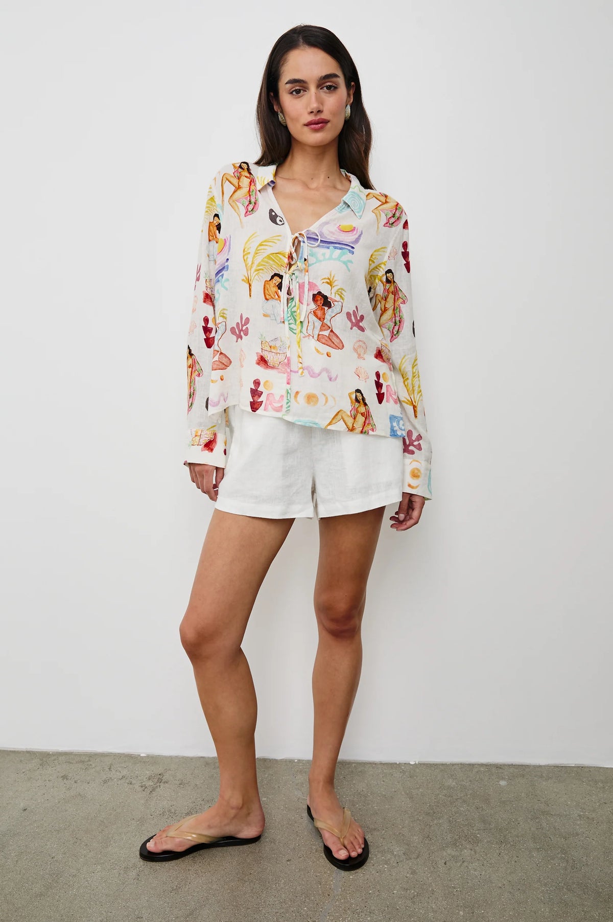 RAILS Elm Shirt in Ivory Bathing Ladies