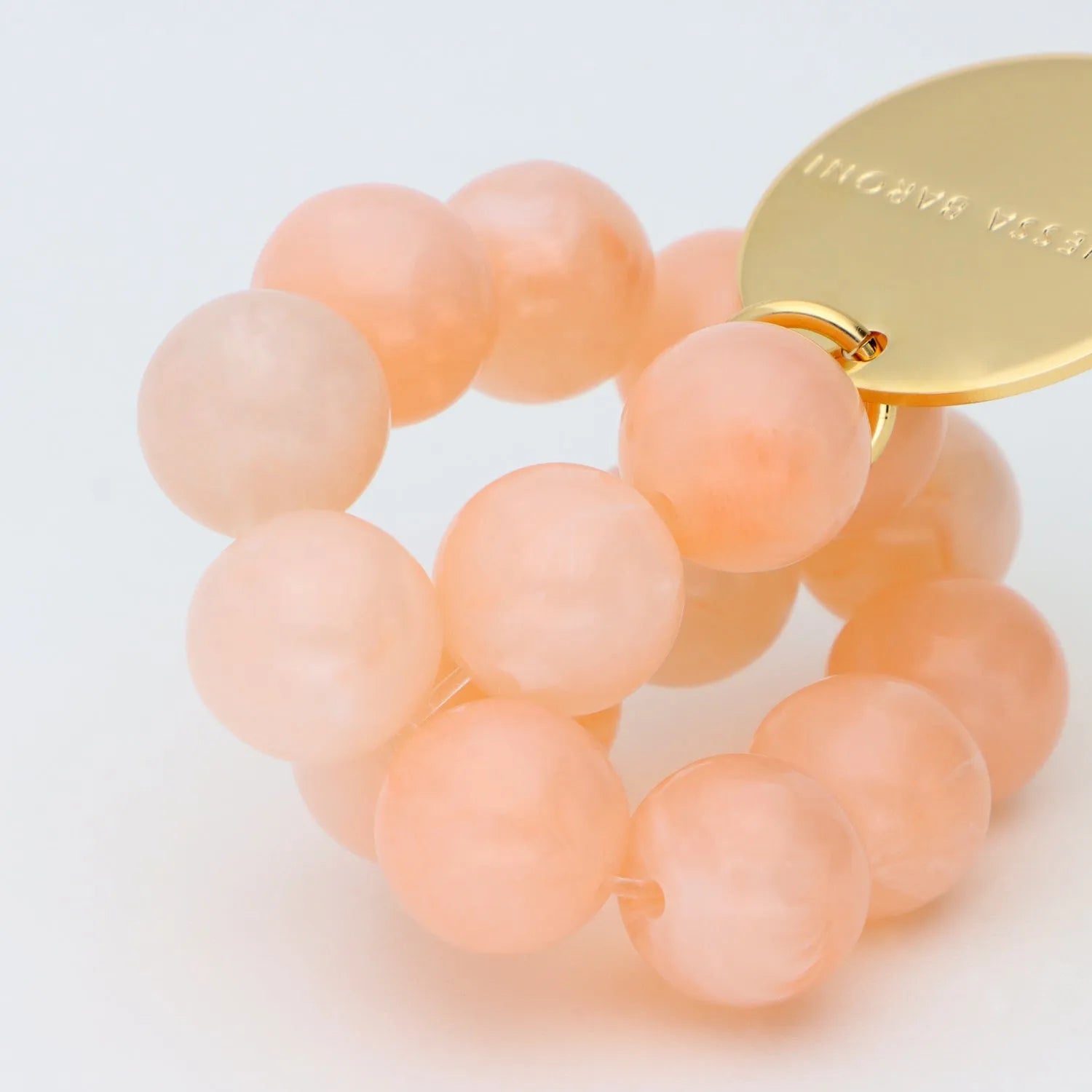 Vanessa Baroni Mini Beads Flex Bracelet in Peach Sorbet