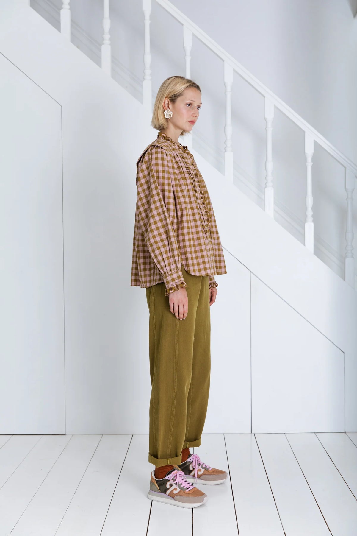 Bonte Etienne Shirt in Blush, Olive
