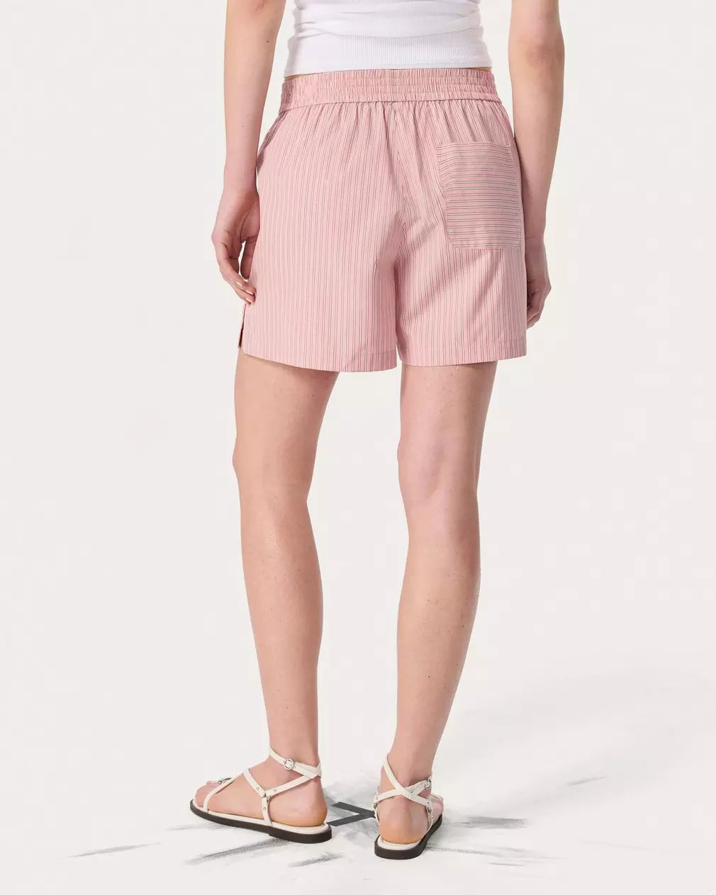 Rag & Bone Emma Stripe Poplin Short in Bliss
