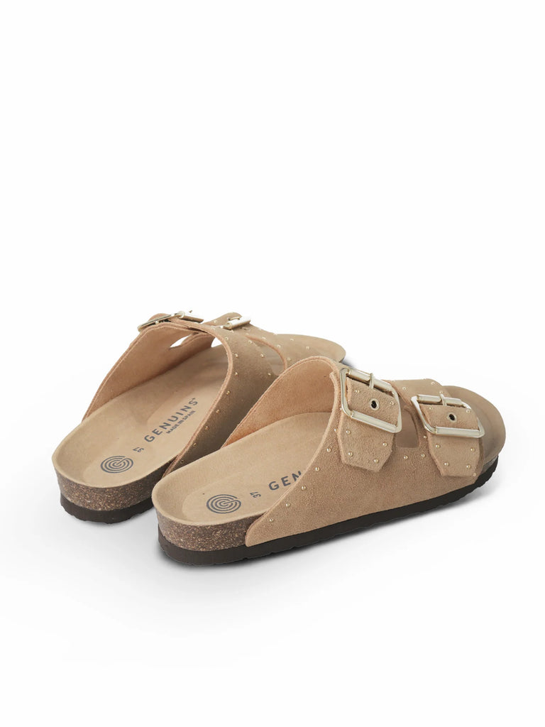 Genuins Hawaii Velour Pantolette in beige Genuins Hawaii Velour Pantolette in beige