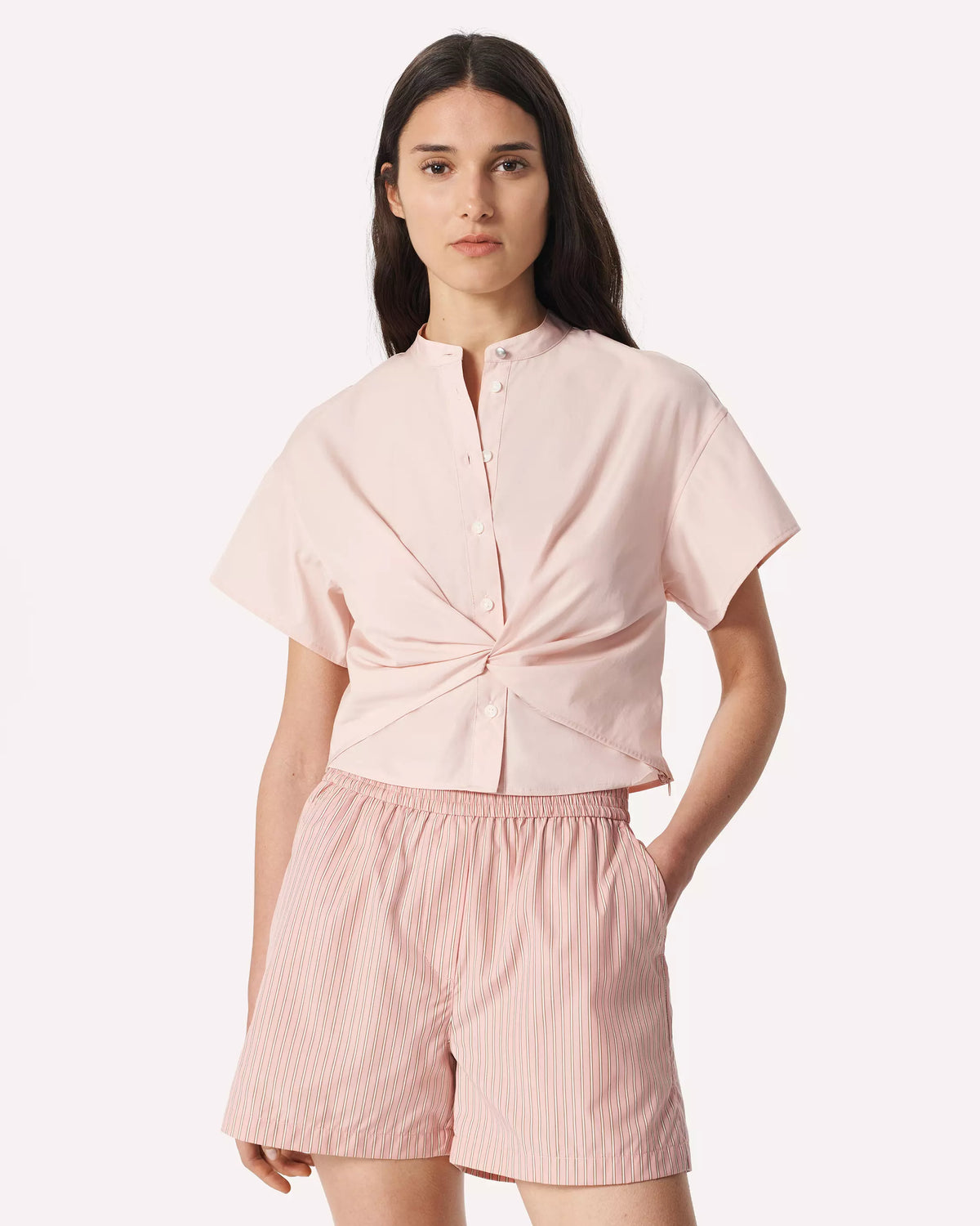 Rag & Bone Gretchen Poplin Shirt in Rose