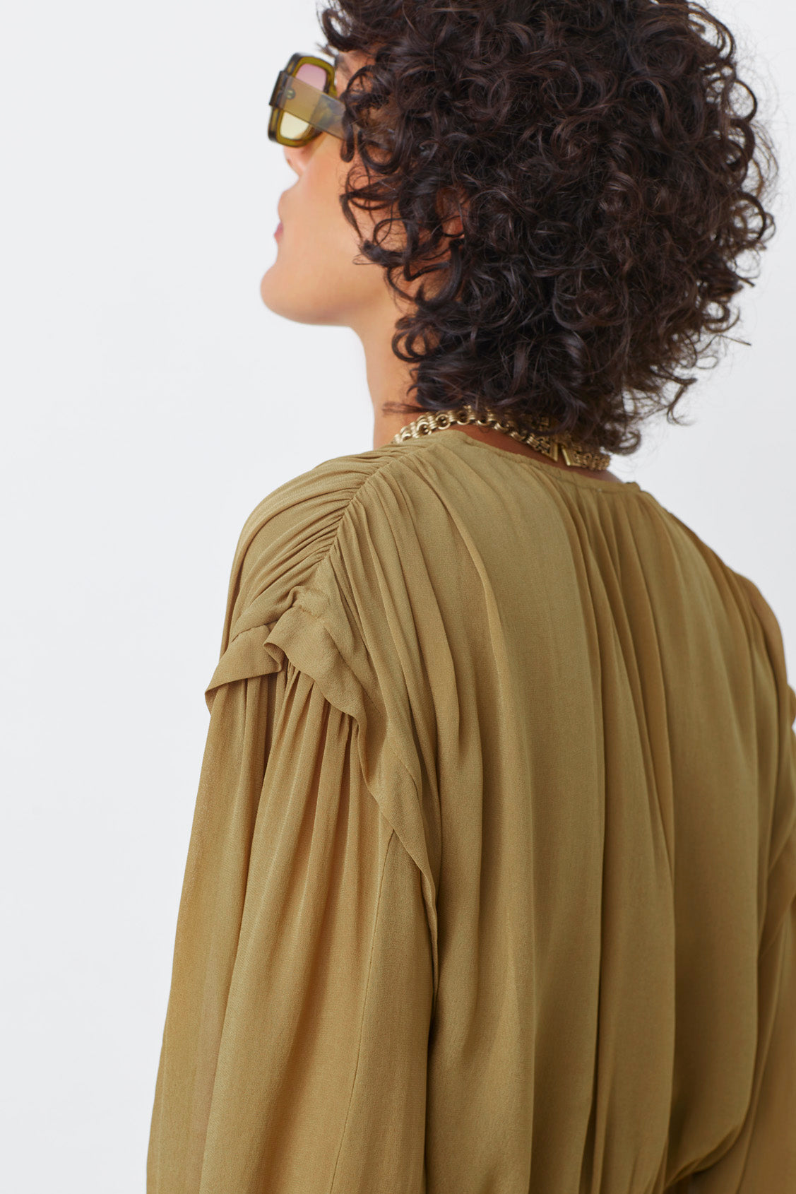 SUNCOO Linsay Blouse in Khaki