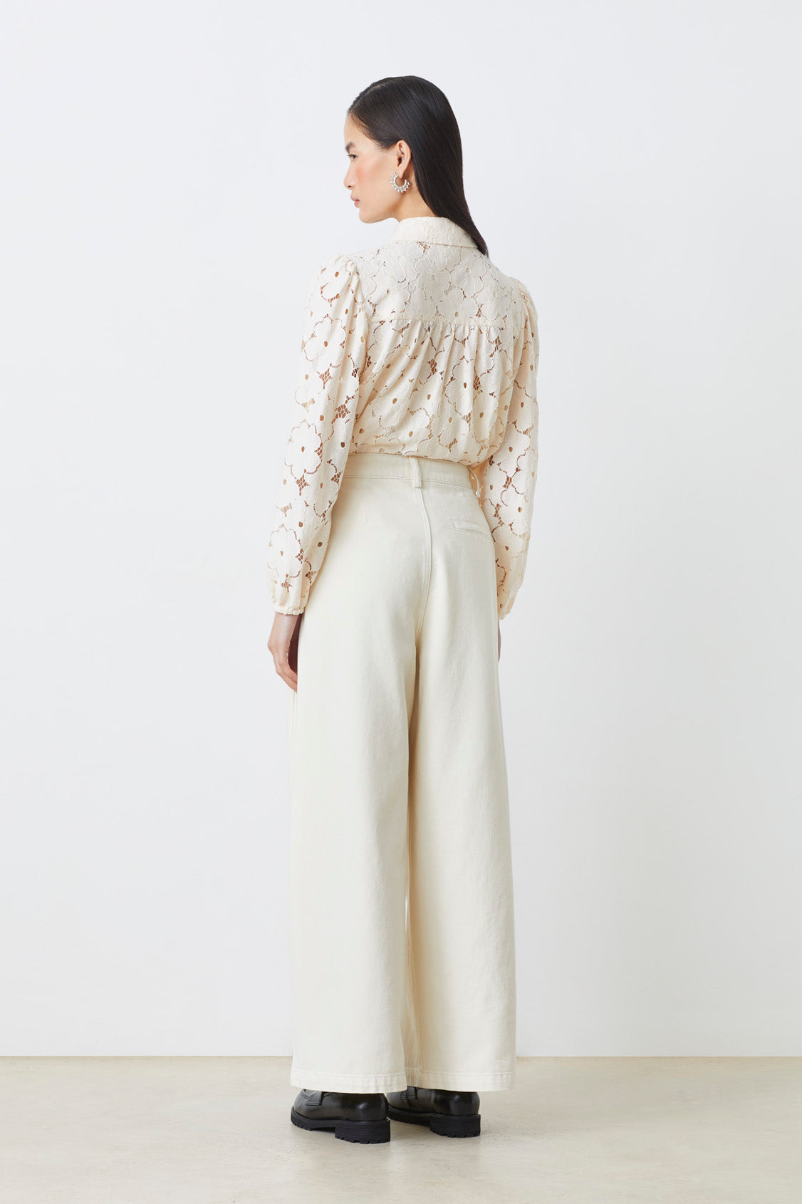 SUNCOO Rim Trousers in Off White