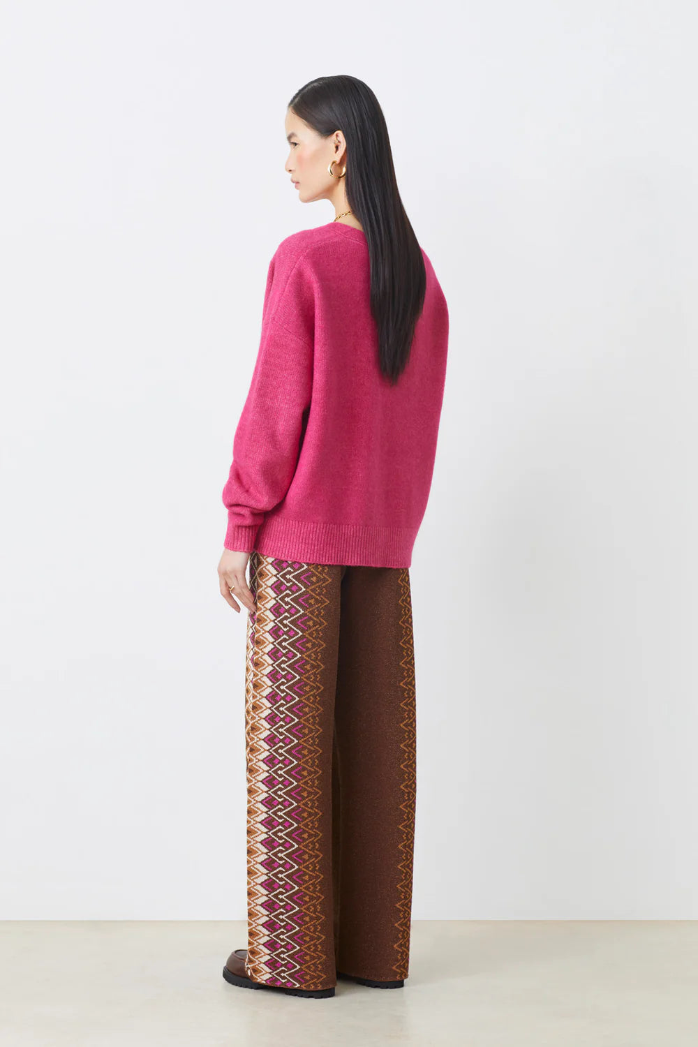 SUNCOO Gaely Knit Cardi in Fuchsia