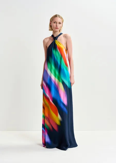 EA Halinki Knot Maxi Dress in Dark Sapphire