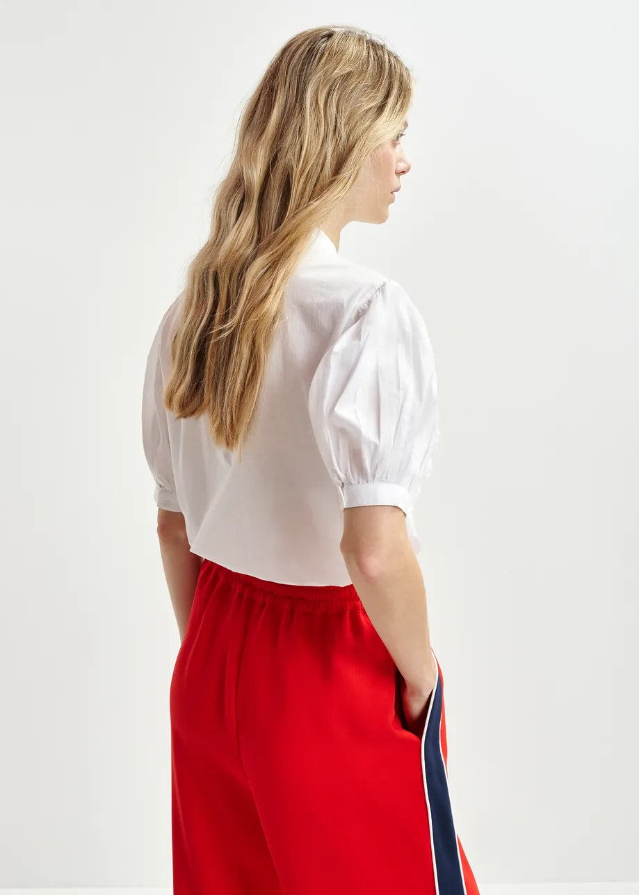 EA Hamadeus Ruffle Detail Shirt in White
