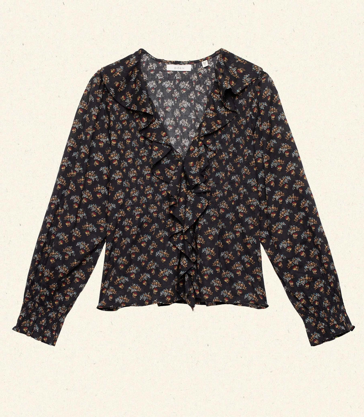 DÔEN Hardy Top in Delphinium Floral