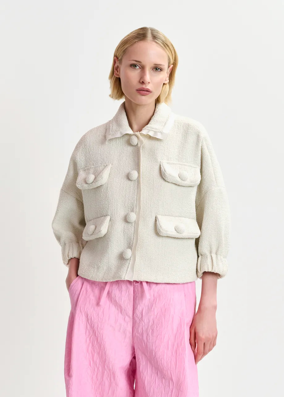 EA Hecks Cropped Jacket in Sour Cream