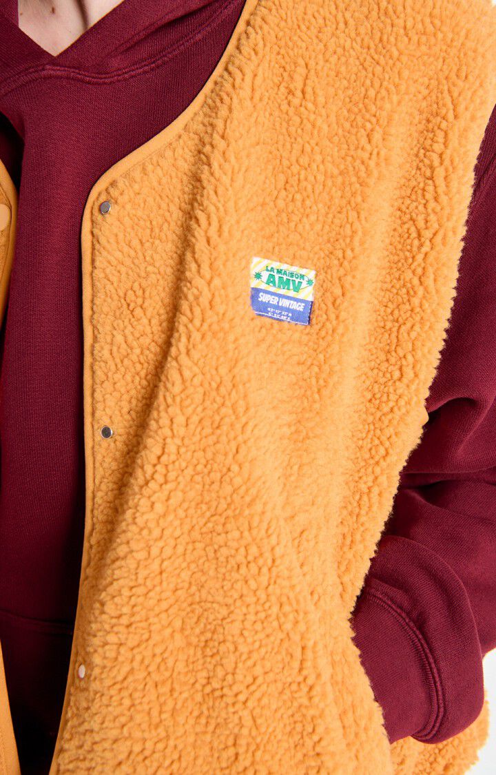 American Vintage Hoktown Fleece Gilet in Nectarine
