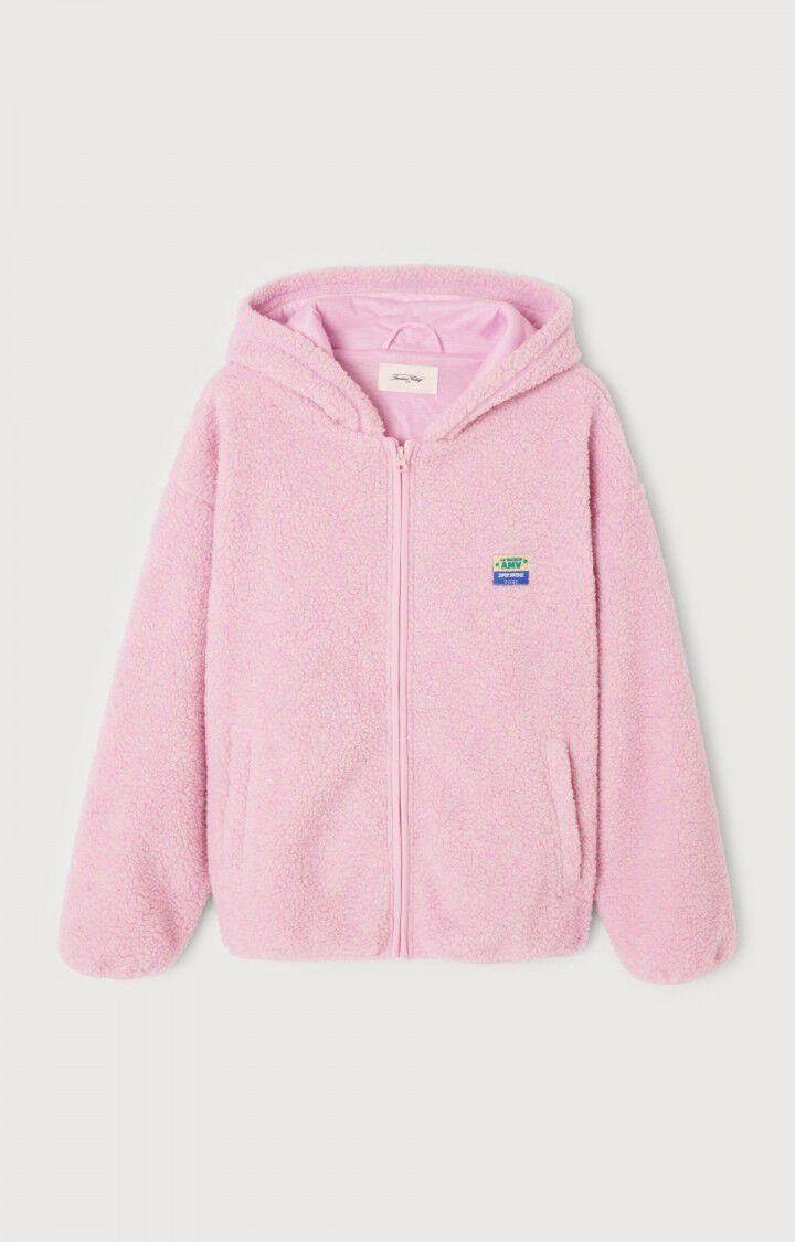 Americna Vintage Hoktown Fleece Hoodie in Dragee Chine