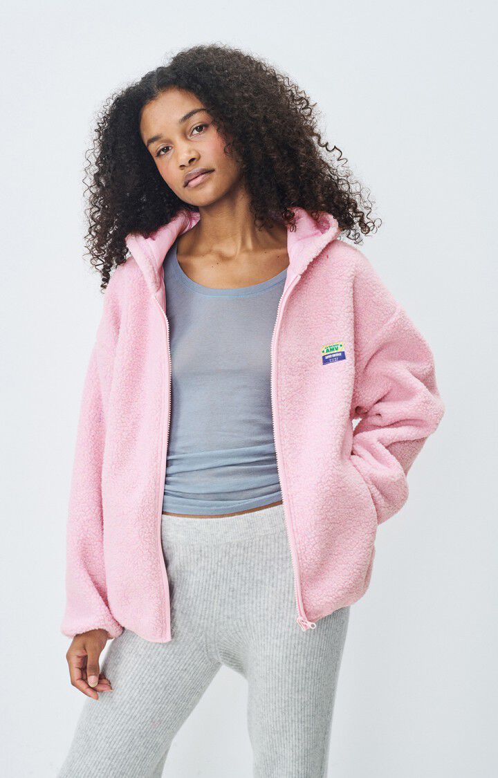 Americna Vintage Hoktown Fleece Hoodie in Dragee Chine