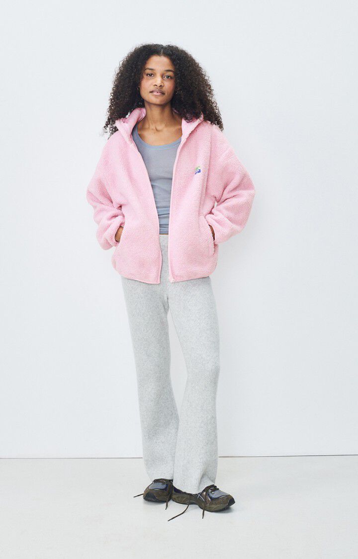 Americna Vintage Hoktown Fleece Hoodie in Dragee Chine