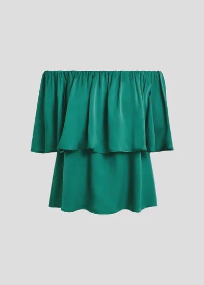 Essentiel Antwerp Huntsville Ruffle Top in Madison Blue