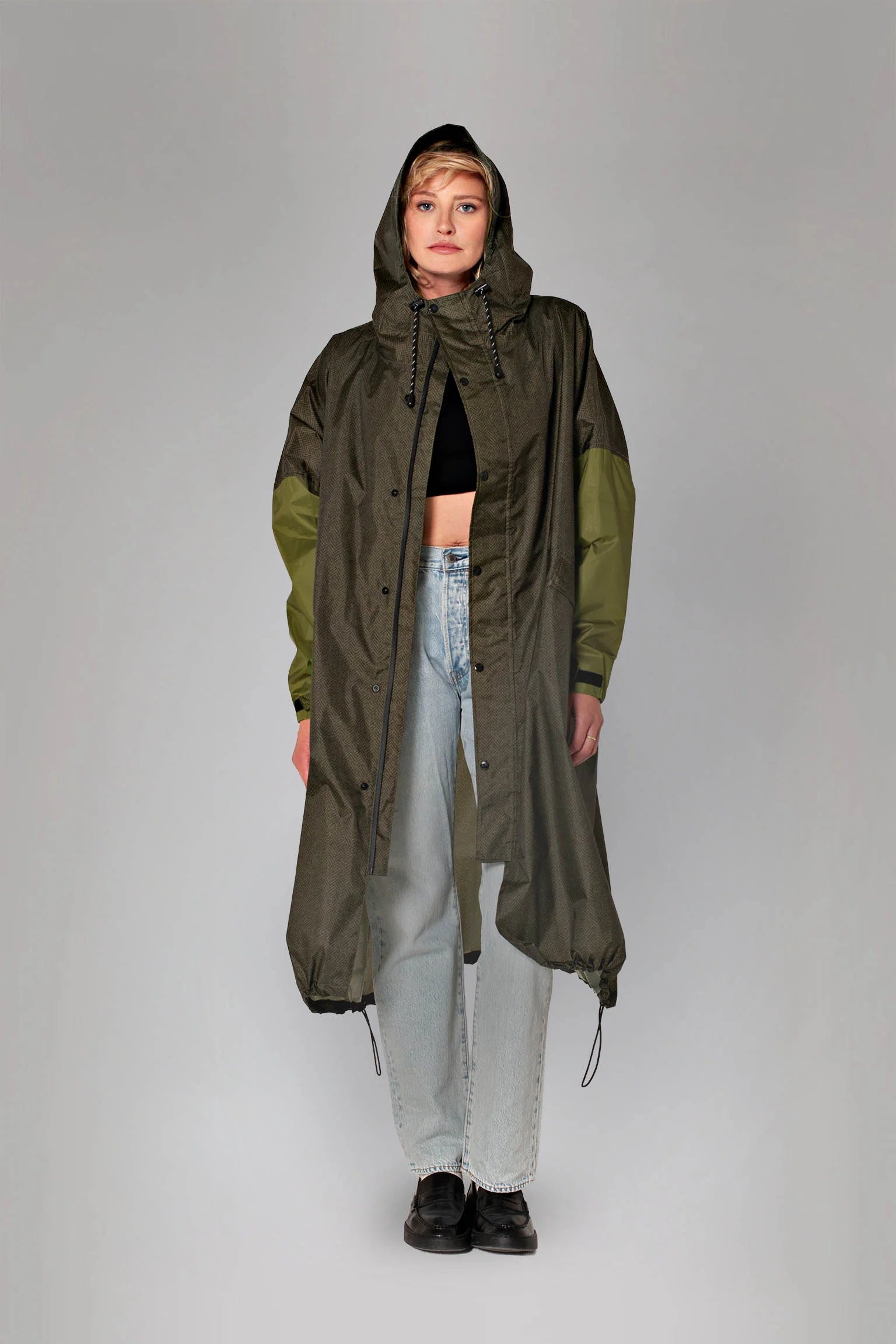 Rainkiss Raincoat in Herringbone