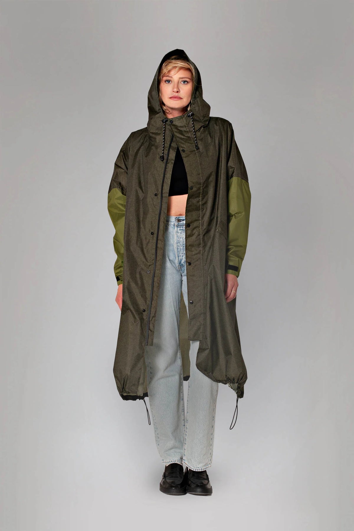 Rainkiss Raincoat in Herringbone