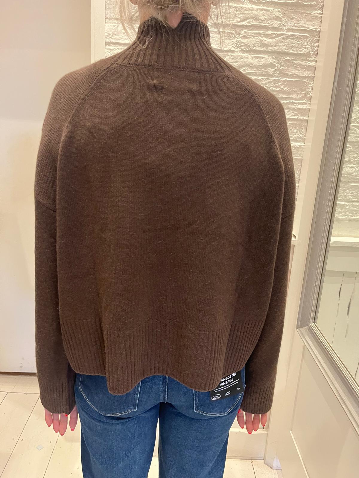 Colorush Chunky Carmen Funnel Neck in Coffee