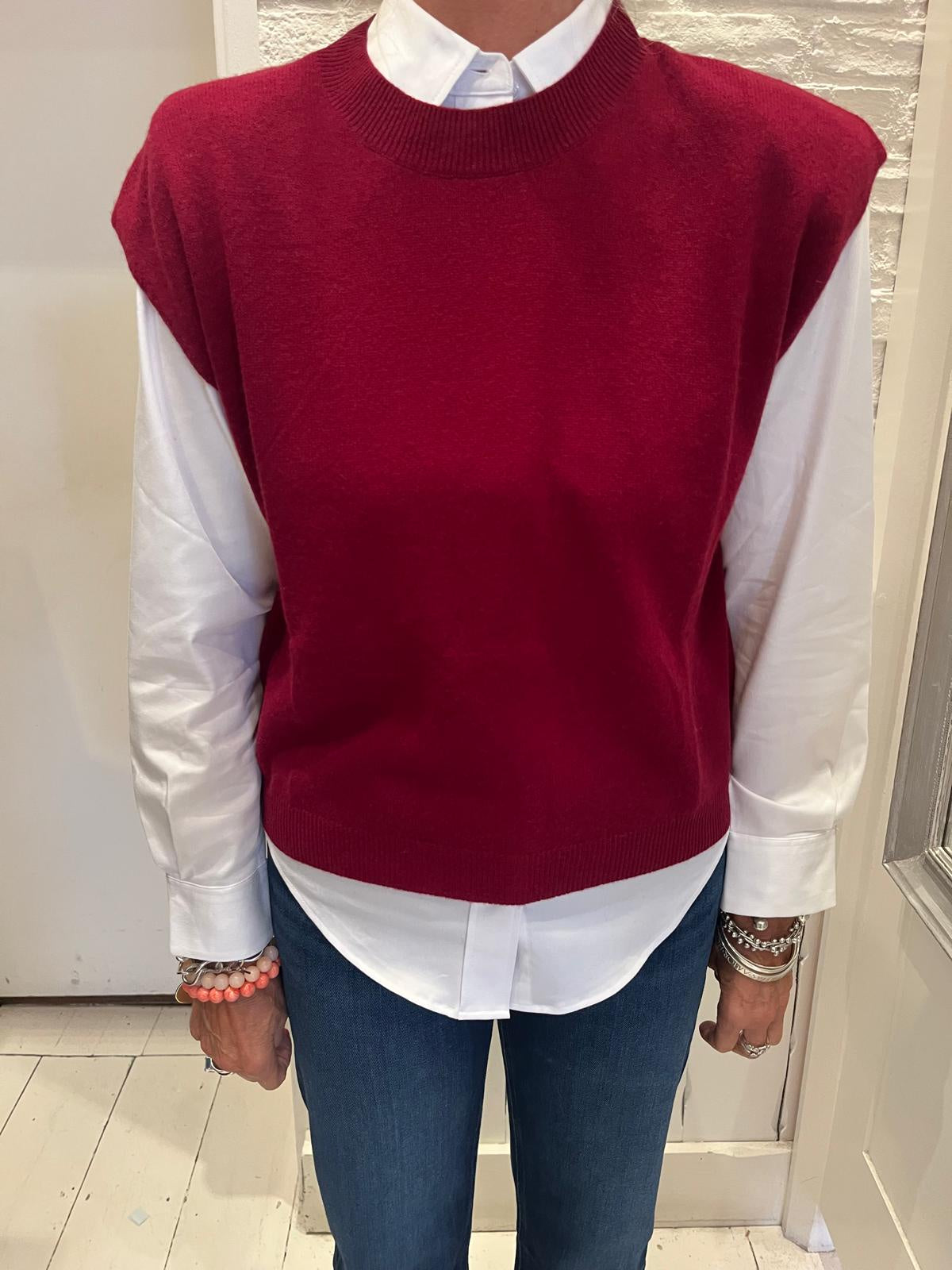 Colorush Lucca Crew Neck Tank in Jam