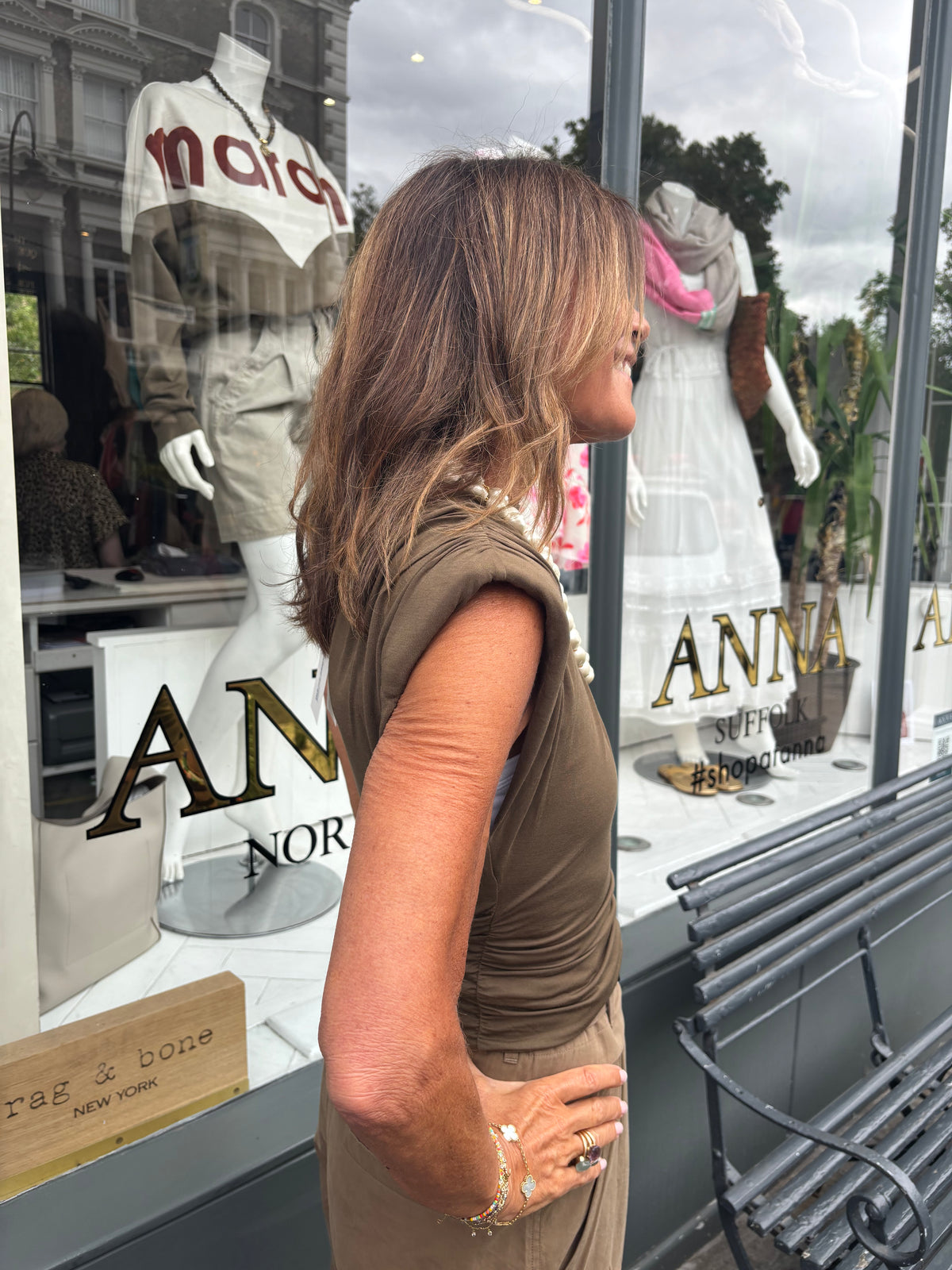 Marant Etoile Devani Tee in Khaki