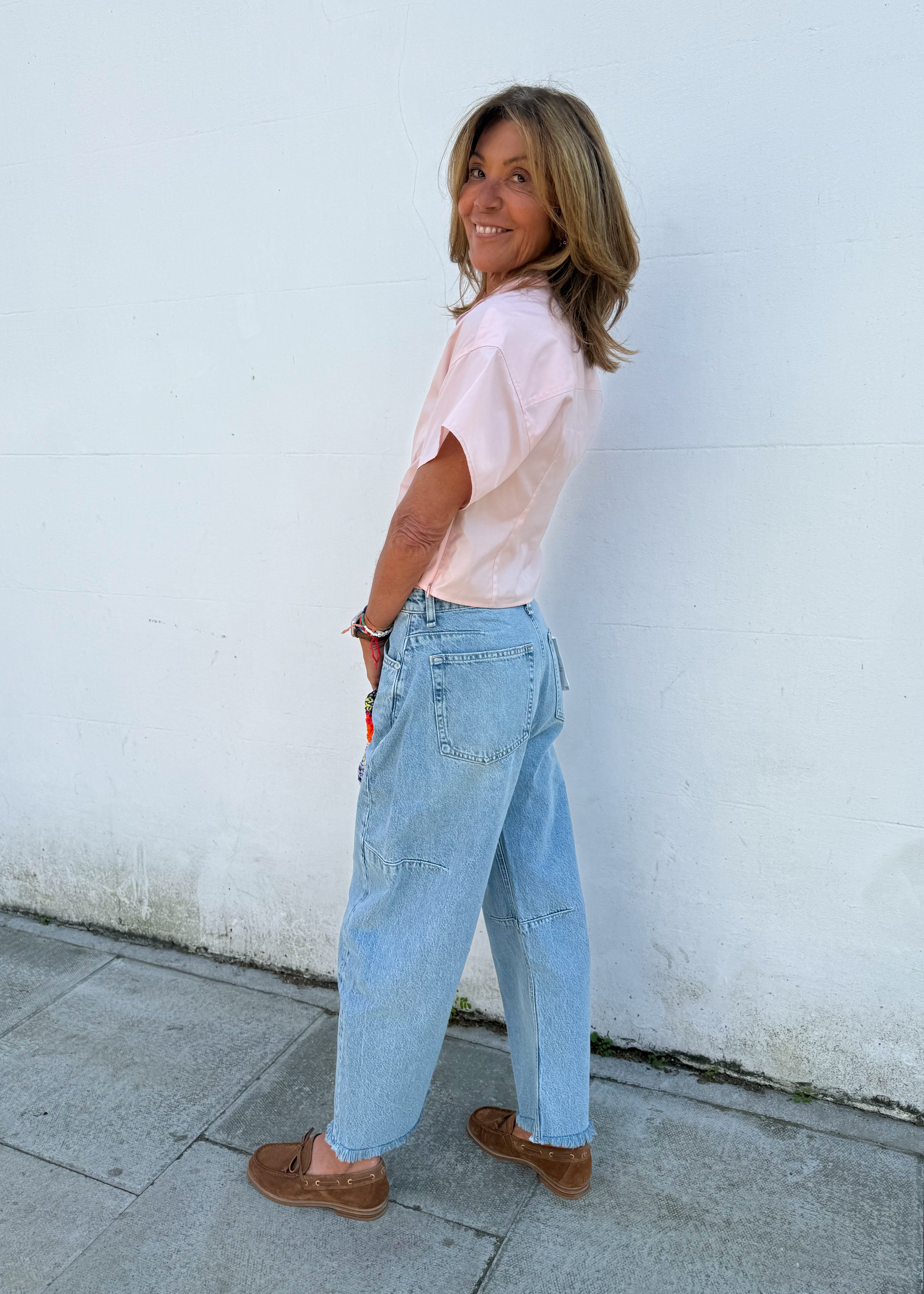 Rag & Bone Charlie High Rise Barrel in Lou