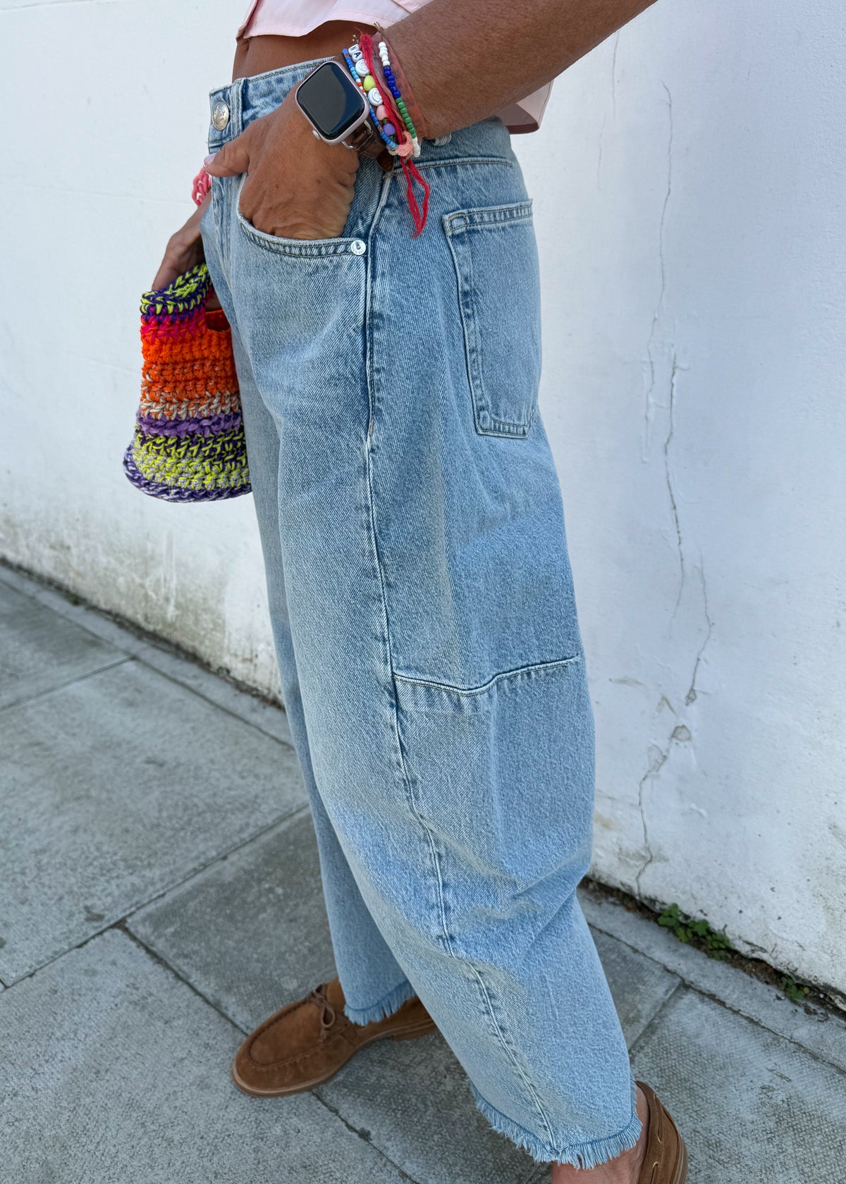 Rag & Bone Charlie High Rise Barrel in Lou