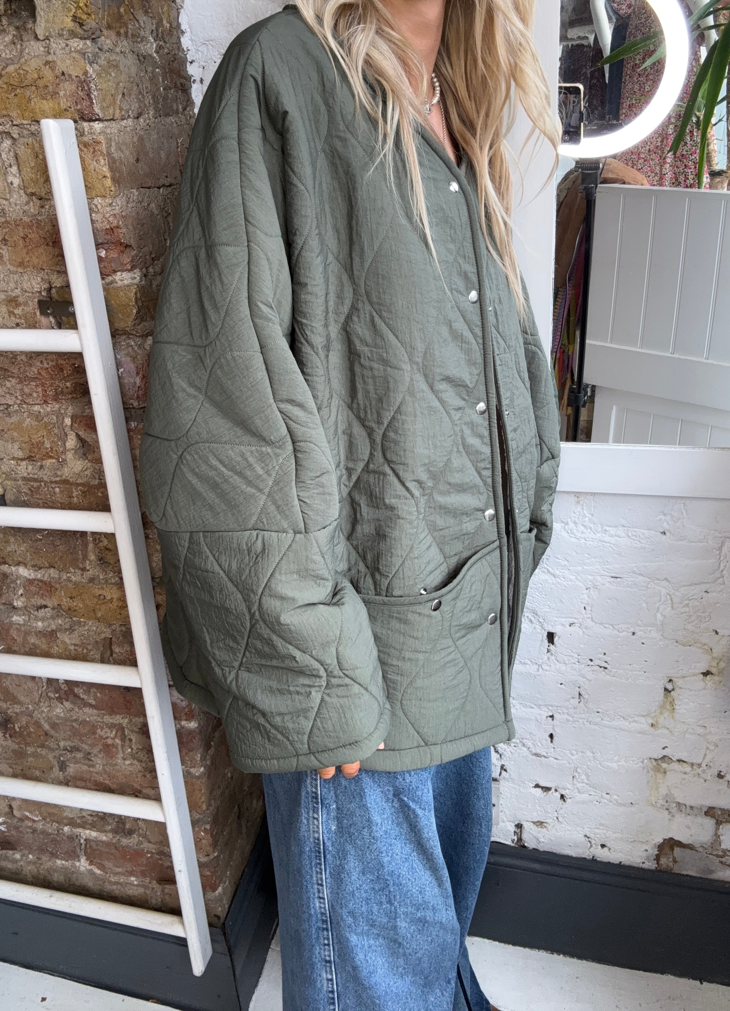 Aokyanos Indianapolis Sherpa Jacket in Khaki