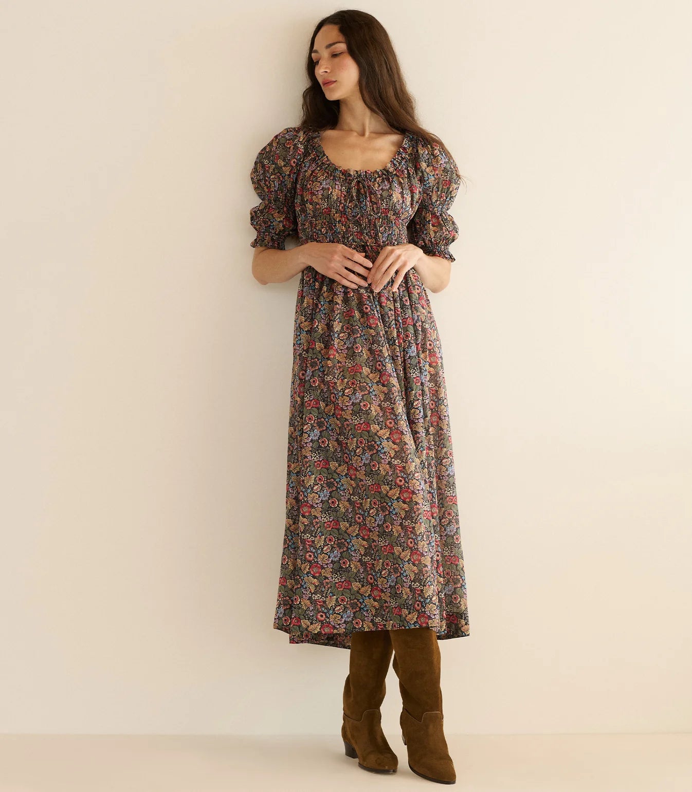 DÔEN Ischia Dress in Wildberry Thicket