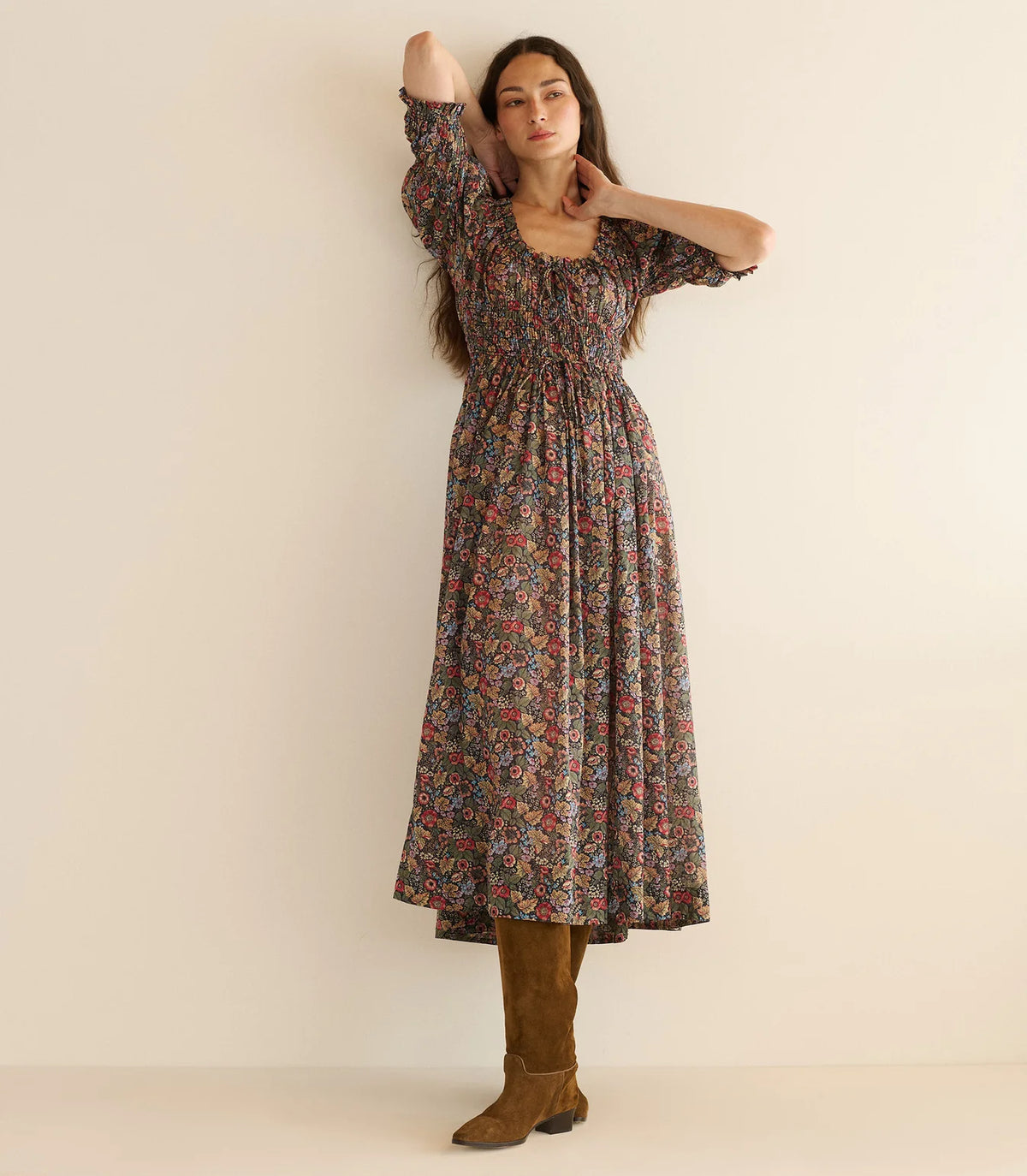DÔEN Ischia Dress in Wildberry Thicket